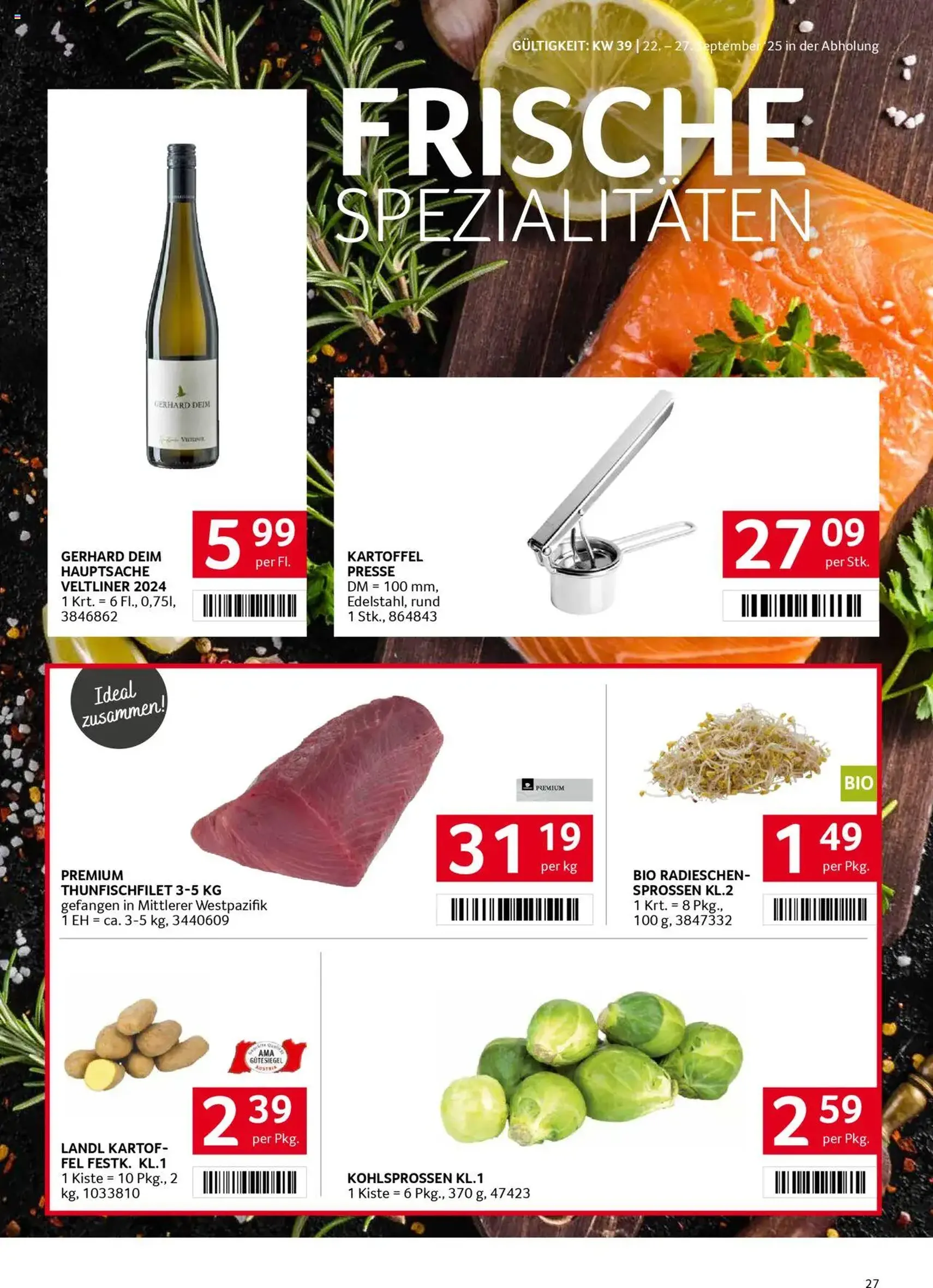 Transgourmet Flugblatt - Gültiger Prospekt ab 22.09.2025, Seite 25 von insgesamt 30 Transgourmet Flugblatt - Gültiger Prospekt ab 22.09.2025, Seite 25 von insgesamt 30