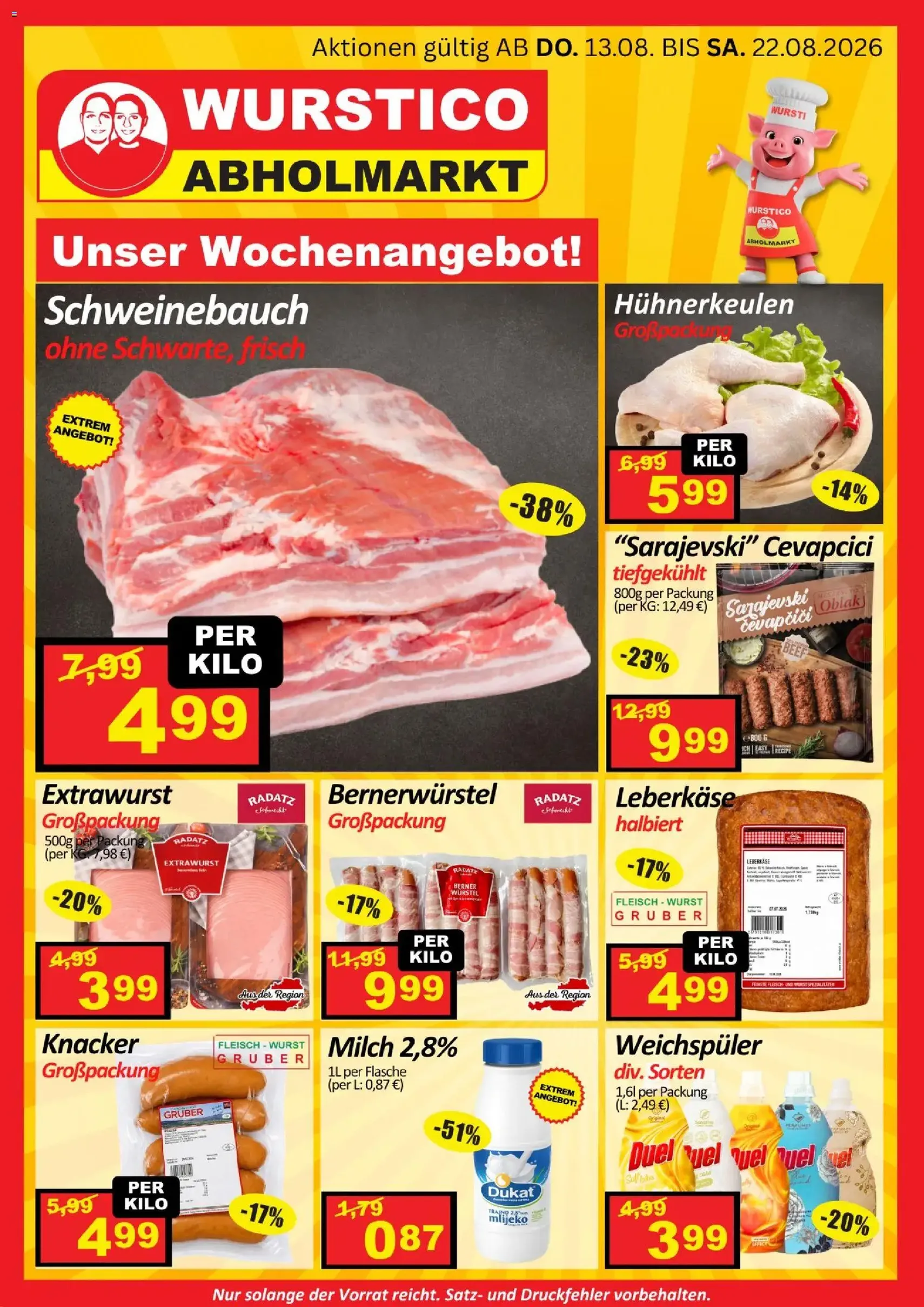Wurstico Abholmarkt Flugblatt - Gültiger Prospekt ab 20.08.2026, Seite 4 von insgesamt 4
