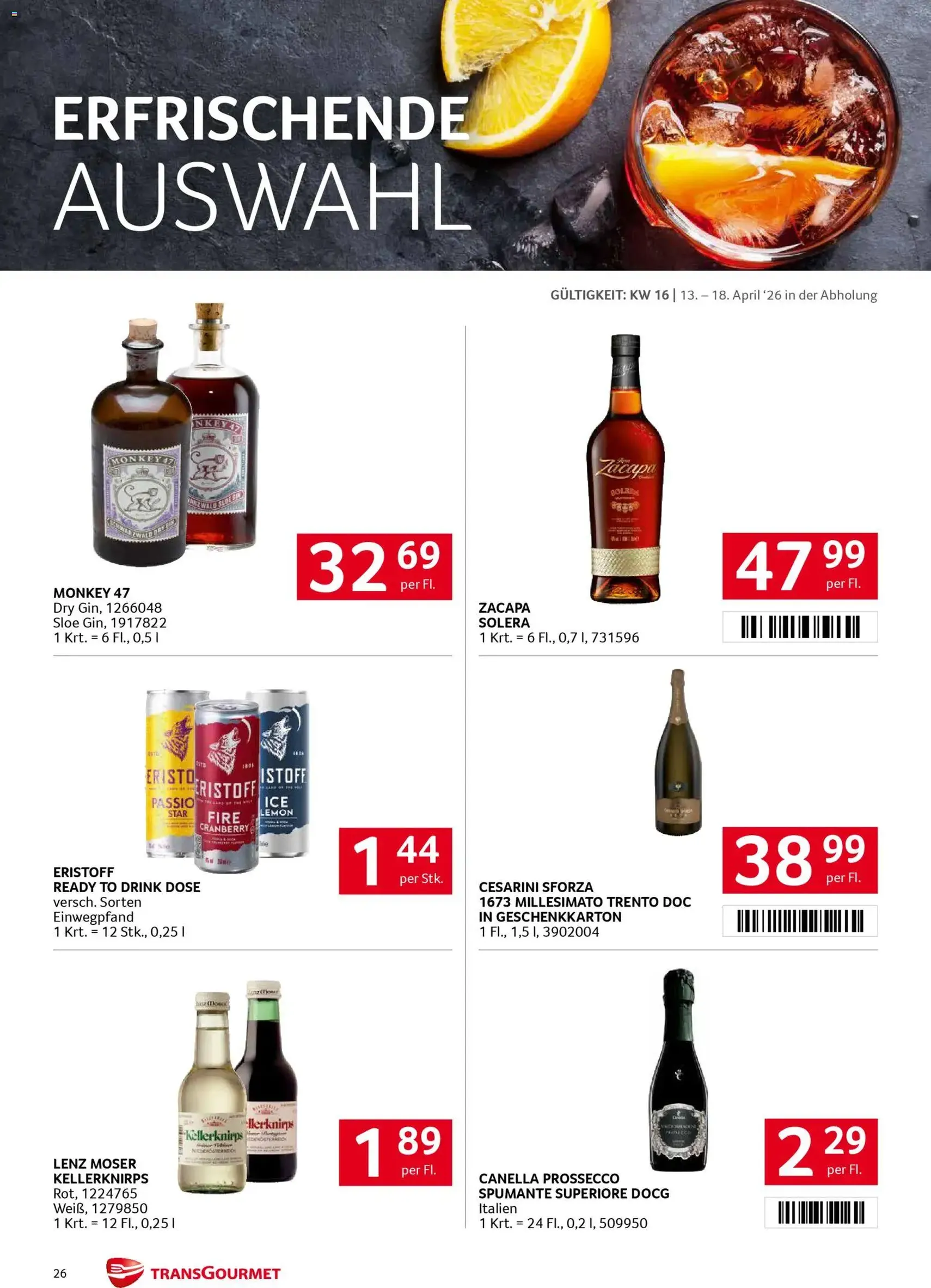 Transgourmet Flugblatt - Gültiger Prospekt ab 13.04.2026, Seite 26 von insgesamt 28