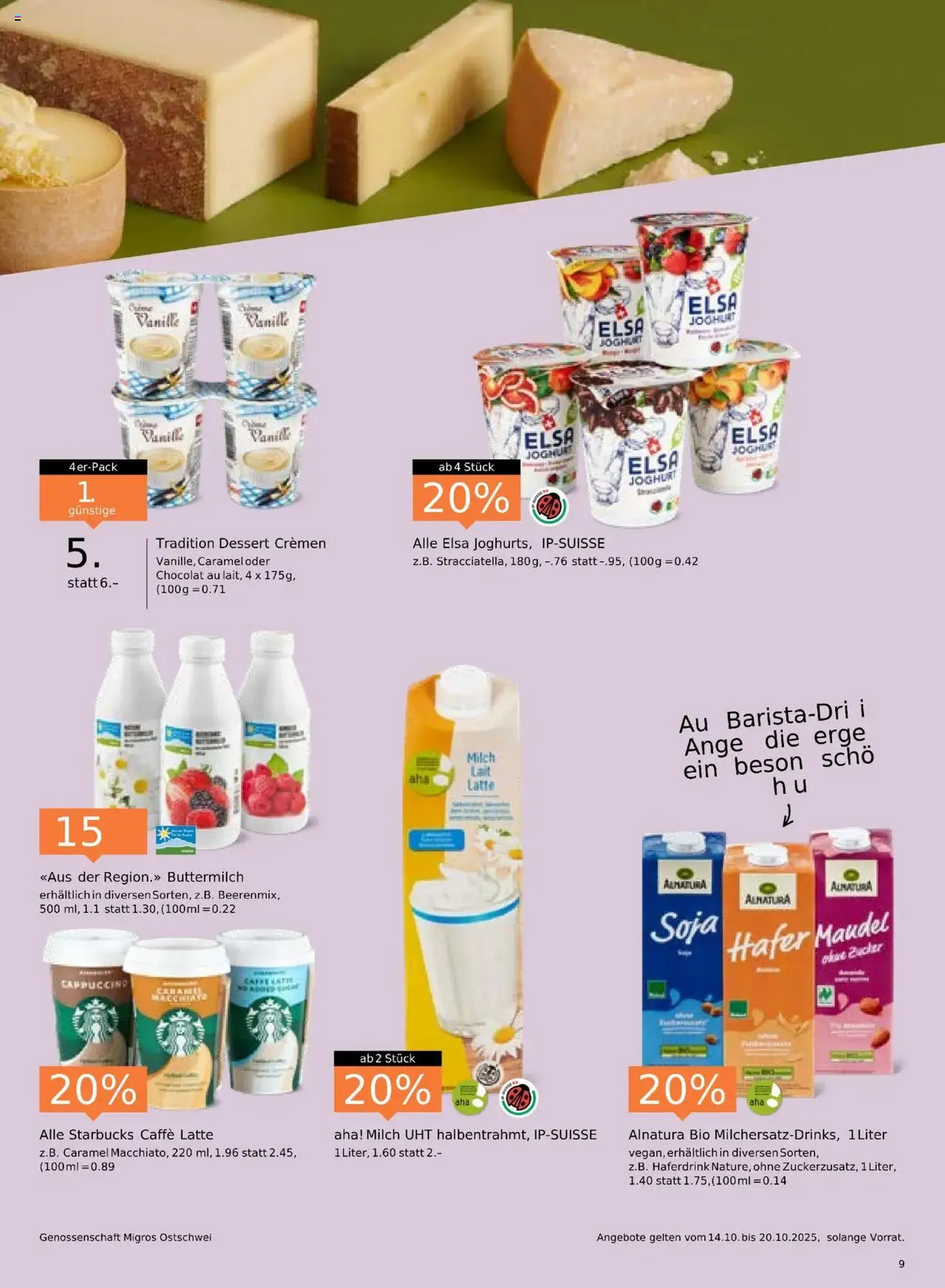 Migros Aktionen - Gültiger Prospekt ab 14.10.2025, Seite 9 von insgesamt 24 Migros Aktionen - Gültiger Prospekt ab 14.10.2025, Seite 9 von insgesamt 24
