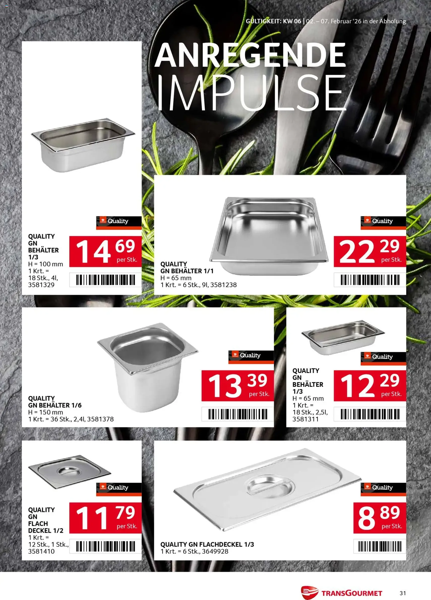 Transgourmet Flugblatt - Gültiger Prospekt ab 02.02.2026, Seite 30 von insgesamt 31