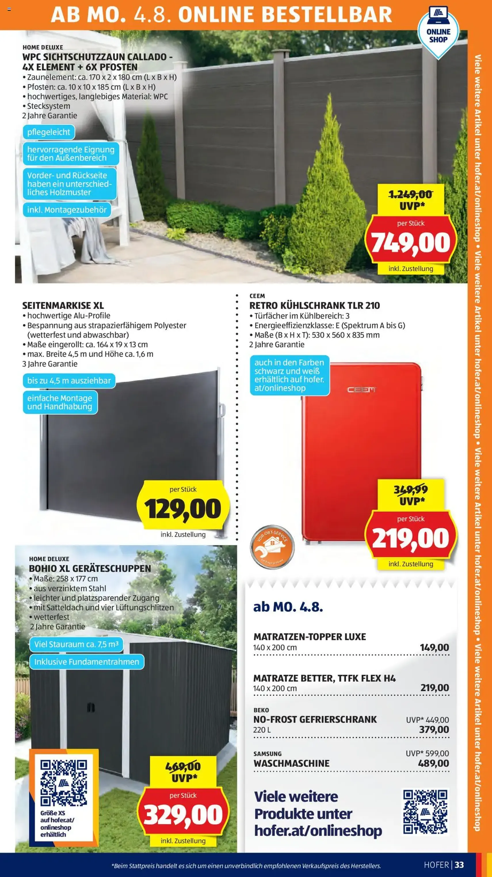 Hofer Flugblatt - Gültiger Prospekt ab 01.08.2025, Seite 37 von insgesamt 41 Hofer Flugblatt - Gültiger Prospekt ab 01.08.2025, Seite 37 von insgesamt 41