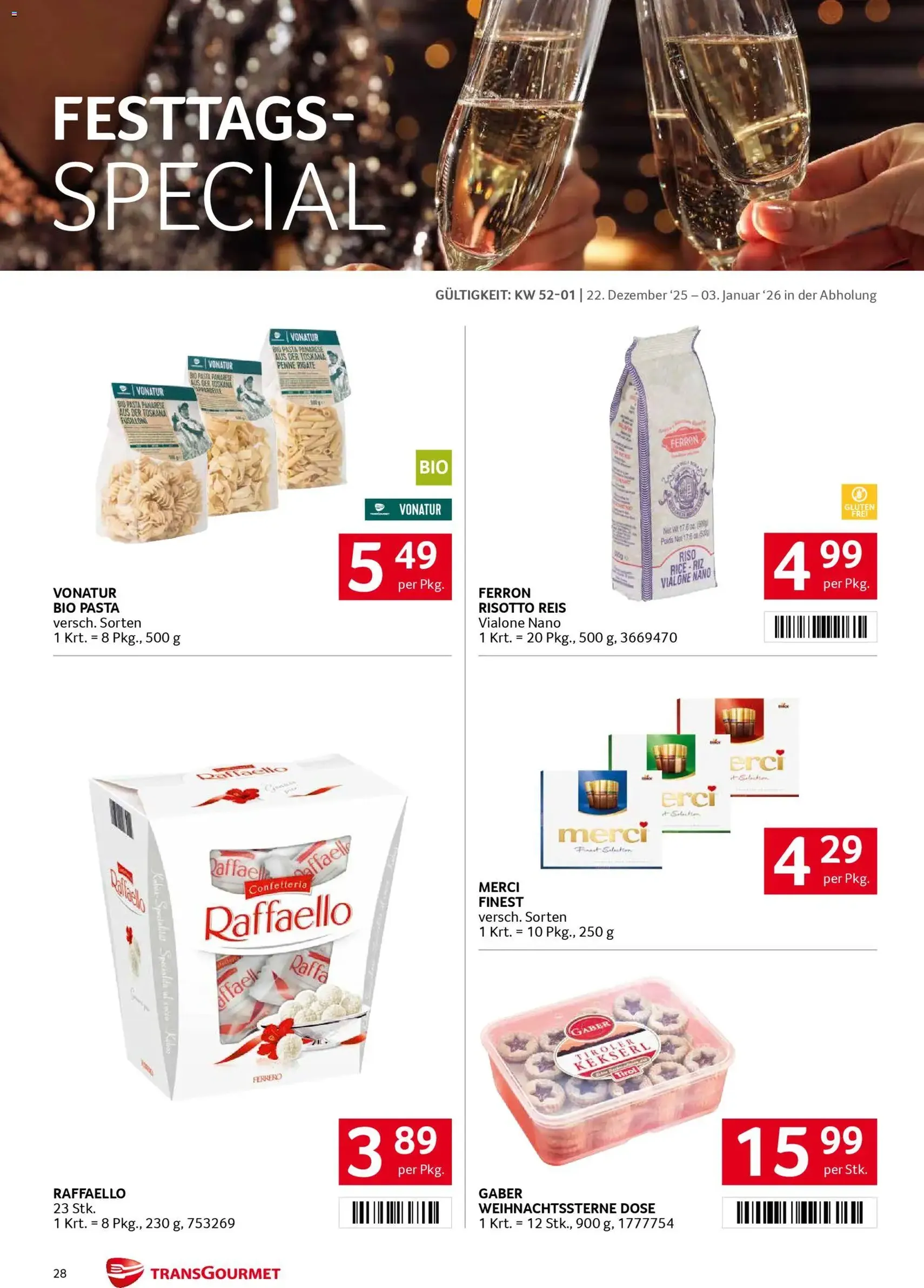 Transgourmet Flugblatt - Gültiger Prospekt ab 22.12.2025, Seite 28 von insgesamt 36