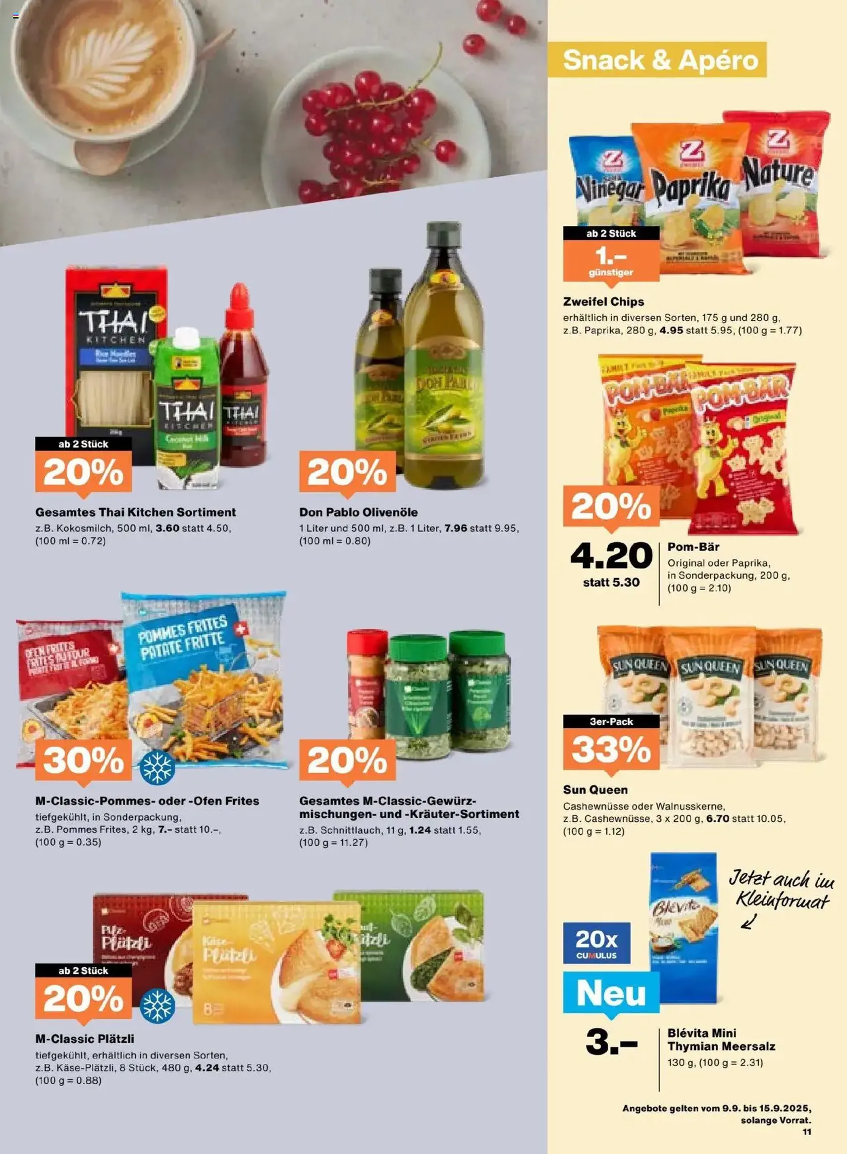 Migros Aktionen - Gültiger Prospekt ab 09.09.2025, Seite 11 von insgesamt 20 Migros Aktionen - Gültiger Prospekt ab 09.09.2025, Seite 11 von insgesamt 20