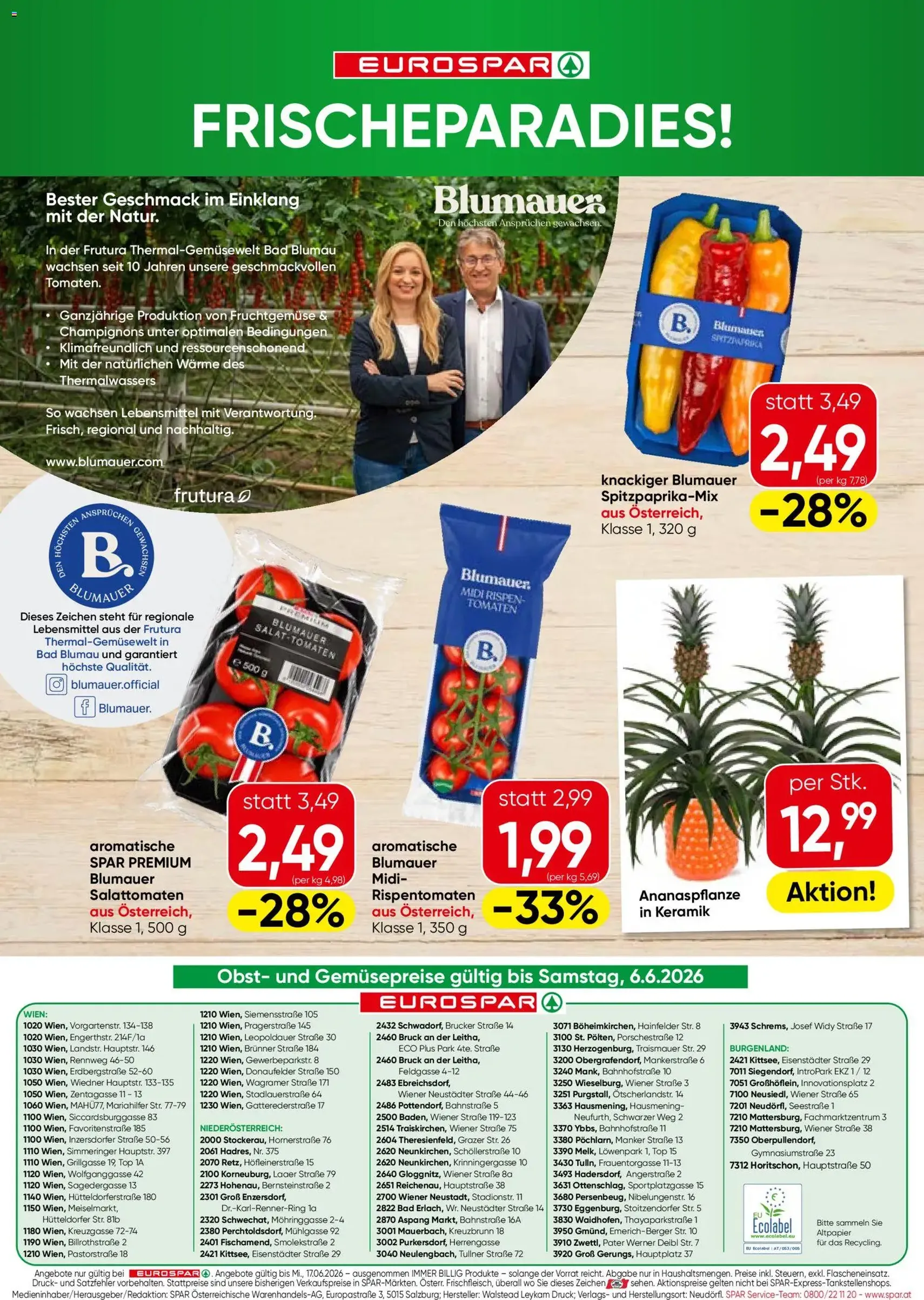 Eurospar Flugblatt - Gültiger Prospekt ab 03.06.2026, Seite 16 von insgesamt 16