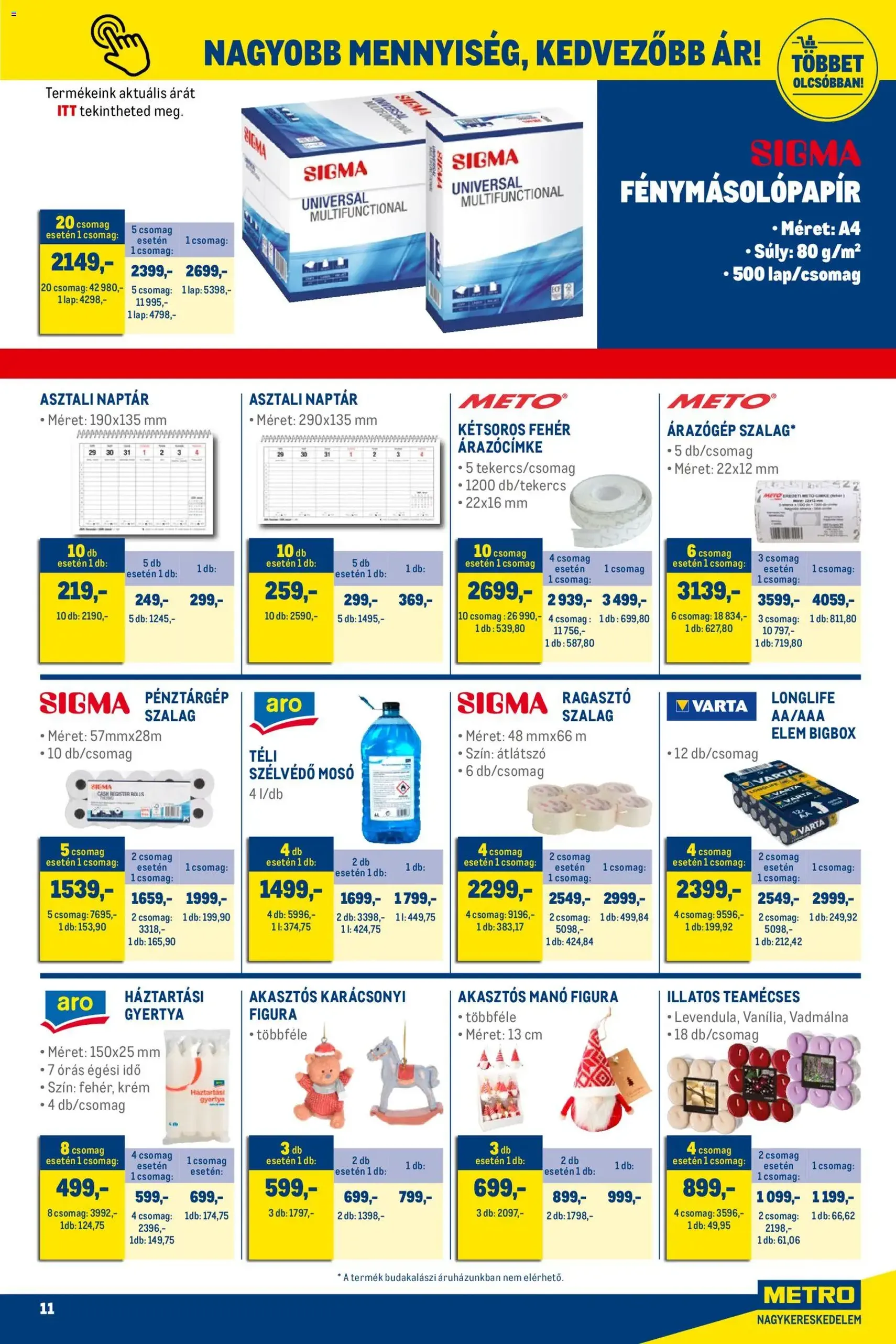 Metro - Élelmiszer és Szezonális katalógus 2025/11 - 2025.11.02. érvényes szórólap 11 oldal 33 oldalból