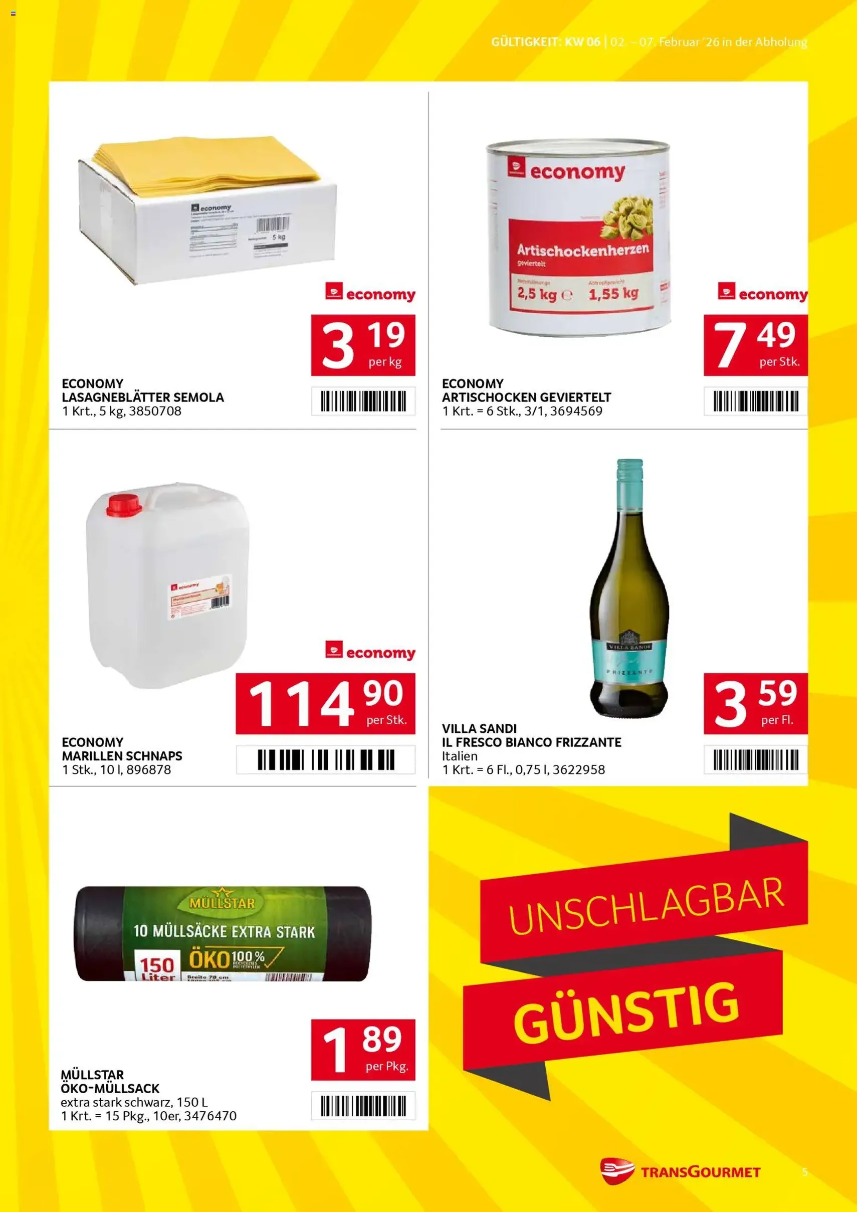 Transgourmet Flugblatt - Gültiger Prospekt ab 02.02.2026, Seite 5 von insgesamt 31