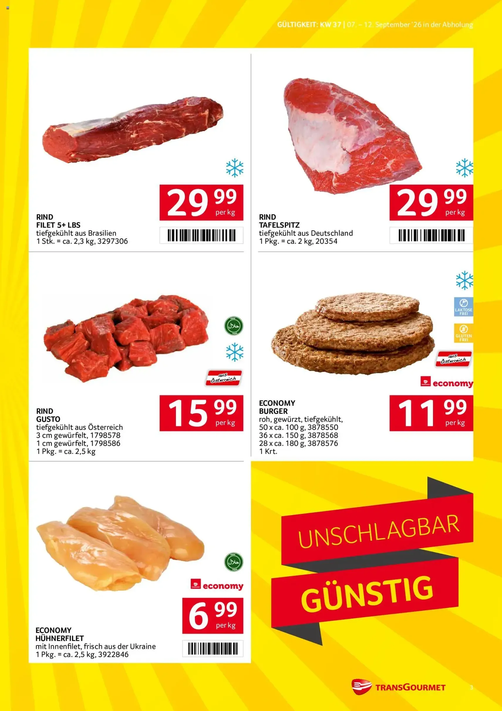 Transgourmet Flugblatt - Gültiger Prospekt ab 07.09.2026, Seite 3 von insgesamt 32