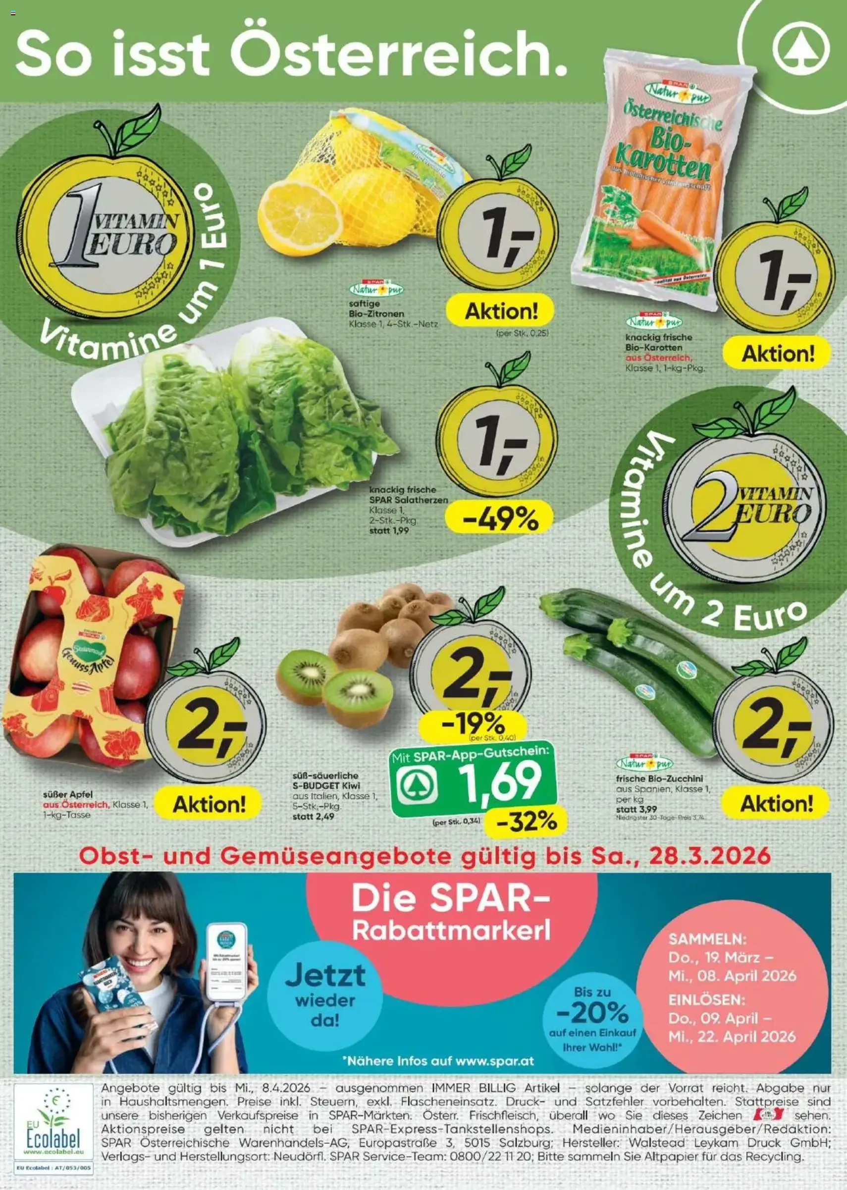 Spar - Flugblatt - Gültiger Prospekt ab 26.03.2026, Seite 20 von insgesamt 20