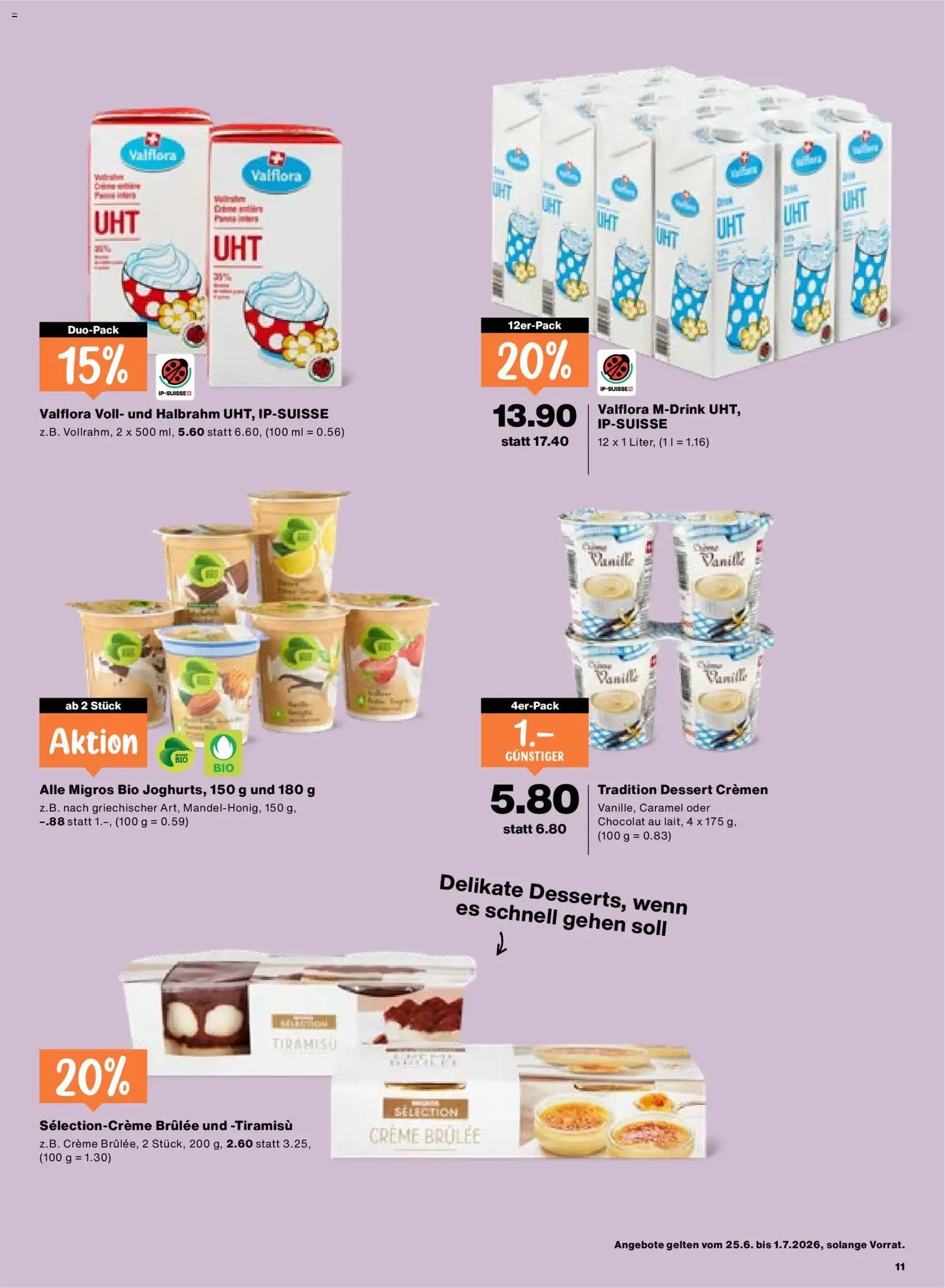 Migros aktionen - Gültiger Prospekt ab 25.06.2026, Seite 11 von insgesamt 24