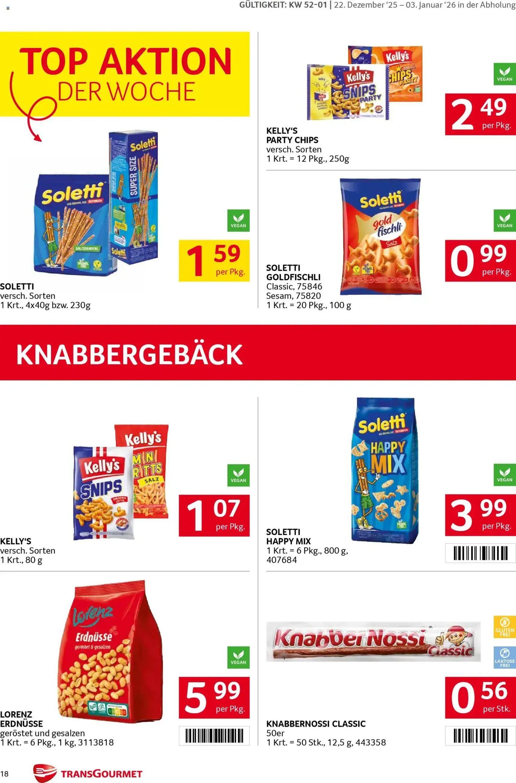 Transgourmet Flugblatt - Gültiger Prospekt ab 22.12.2025, Seite 18 von insgesamt 36