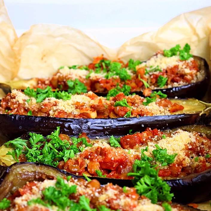Berenjenas rellenas al horno