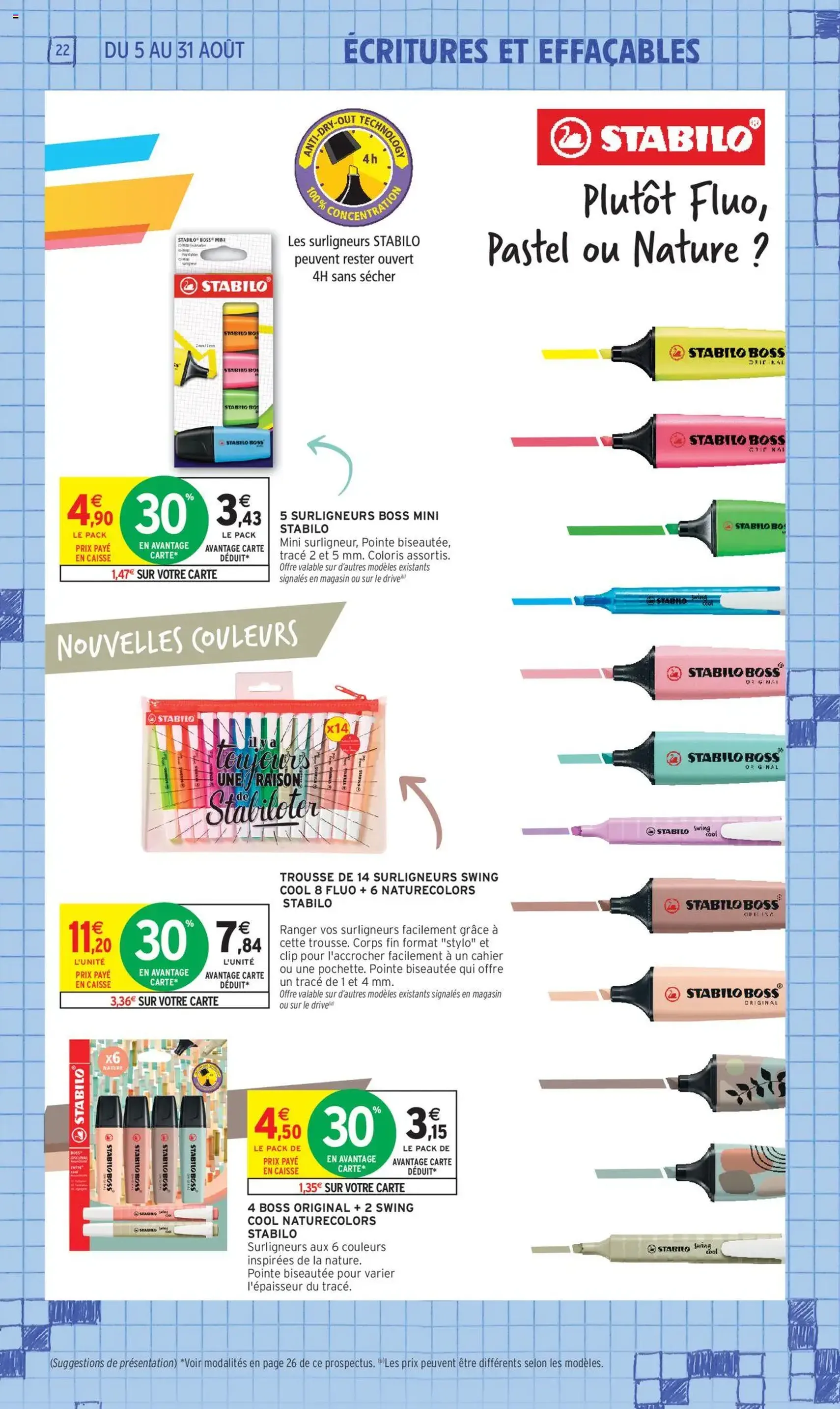 Intermarché - 70% en avantage carte sur une sélection rentrée des classes - brochure valable à partir du 05/08/2025, page 22 sur 60 Intermarché - 70% en avantage carte sur une sélection rentrée des classes - brochure valable à partir du 05/08/2025, page 22 sur 60