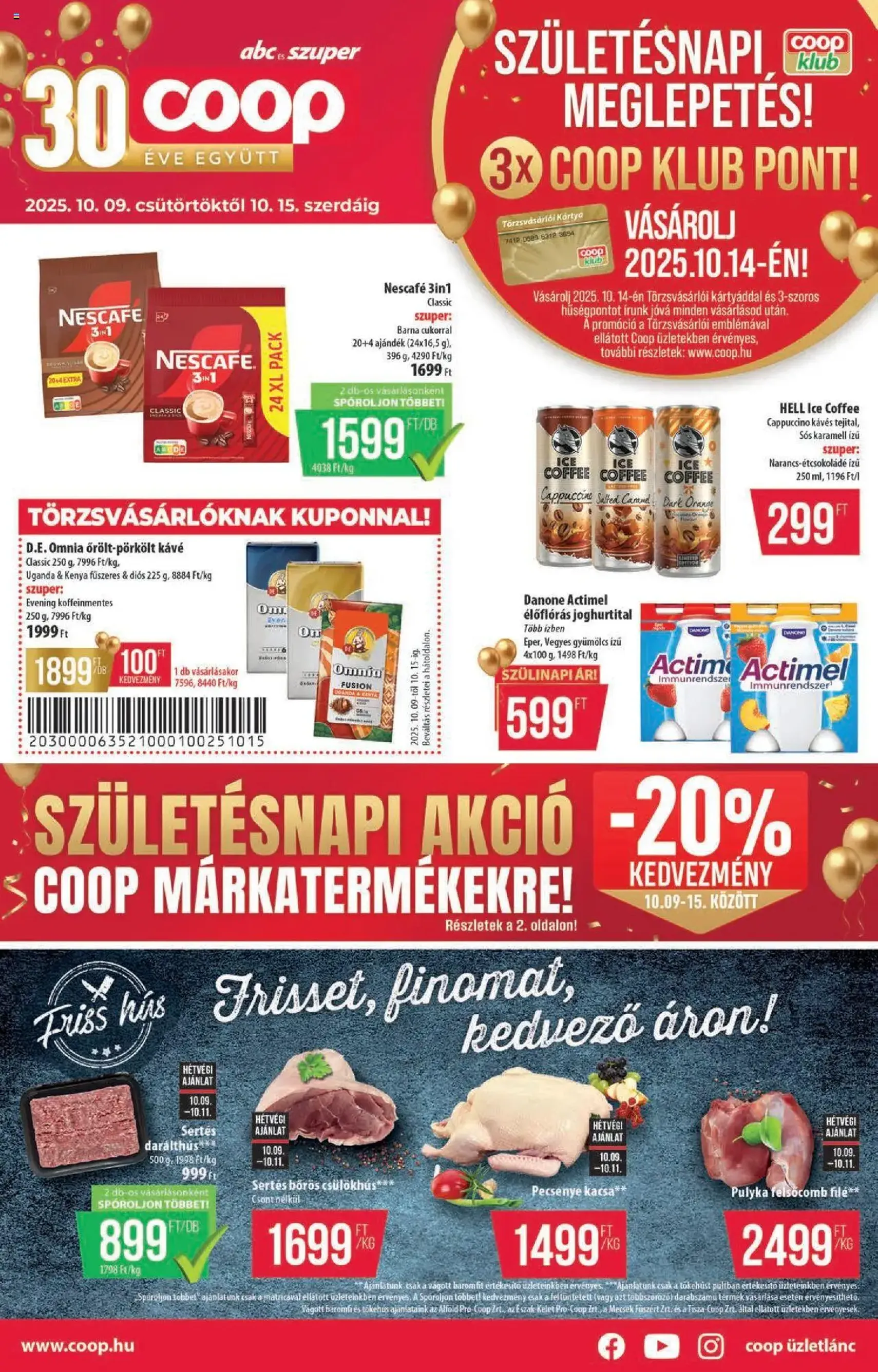 COOP Akciós újság - 2025.10.09. érvényes szórólap 1 oldal 8 oldalból