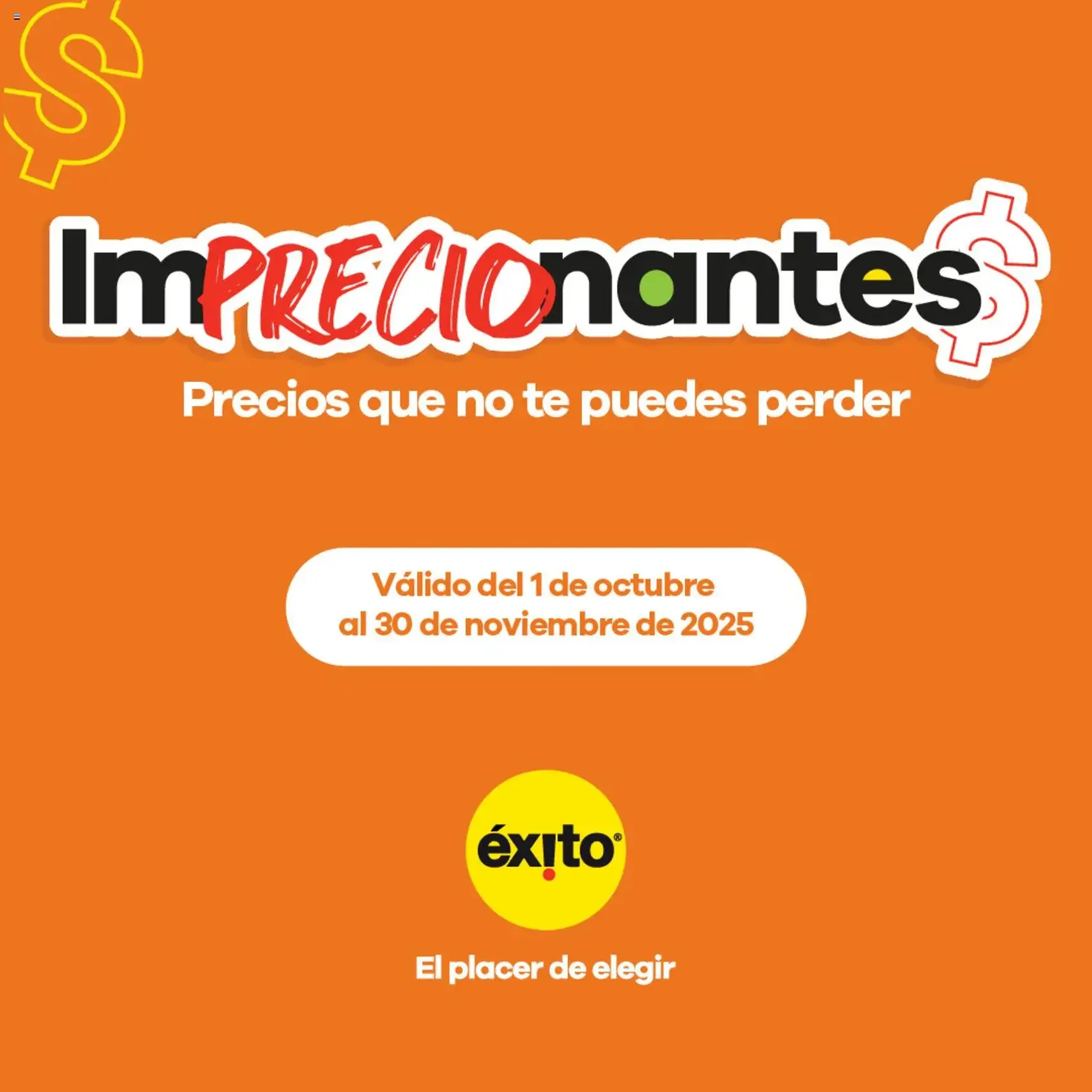 Éxito - Promociones - folleto válido desde 01/11/2025 página 1 de 7