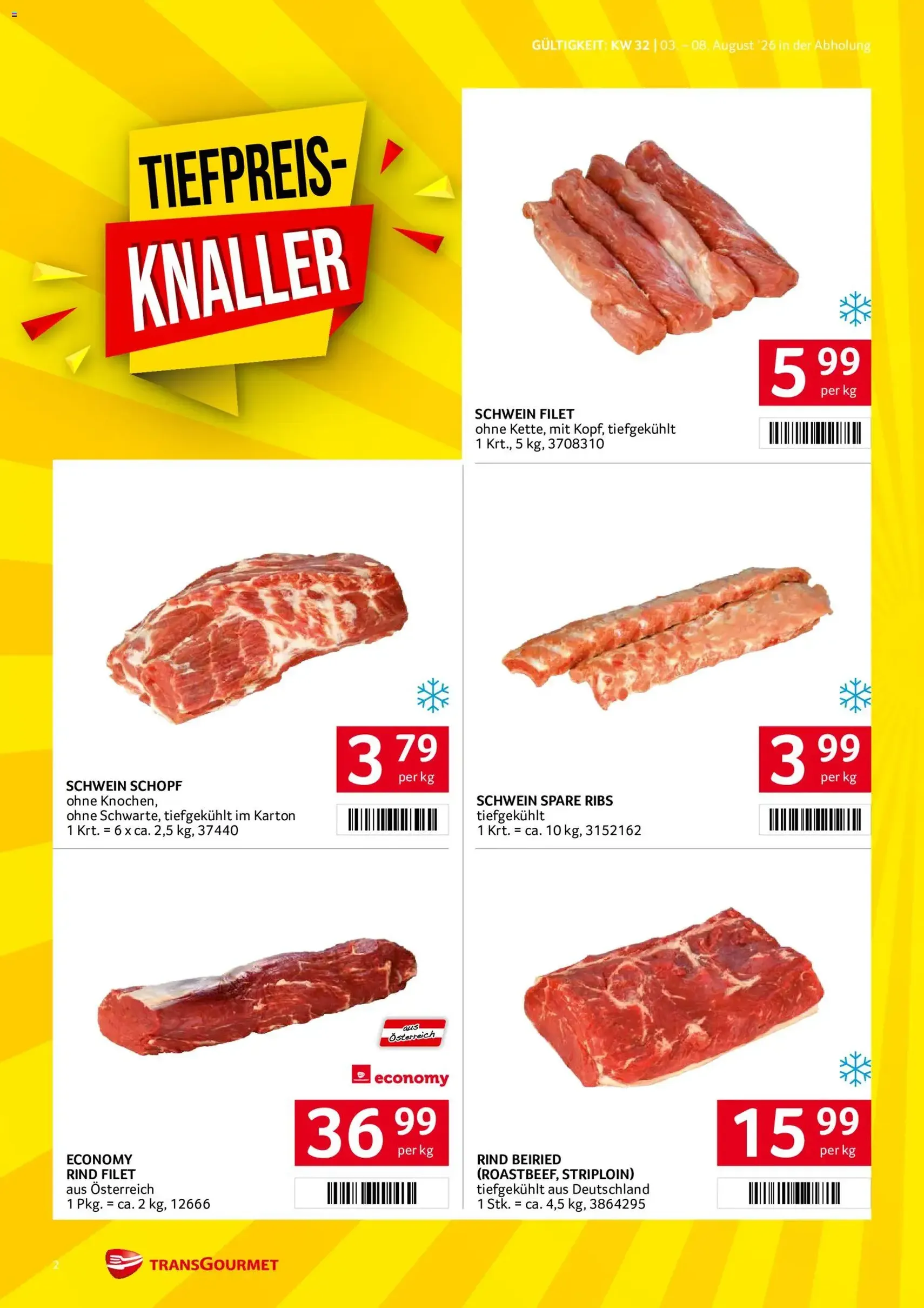Transgourmet Flugblatt - Gültiger Prospekt ab 03.08.2026, Seite 2 von insgesamt 32
