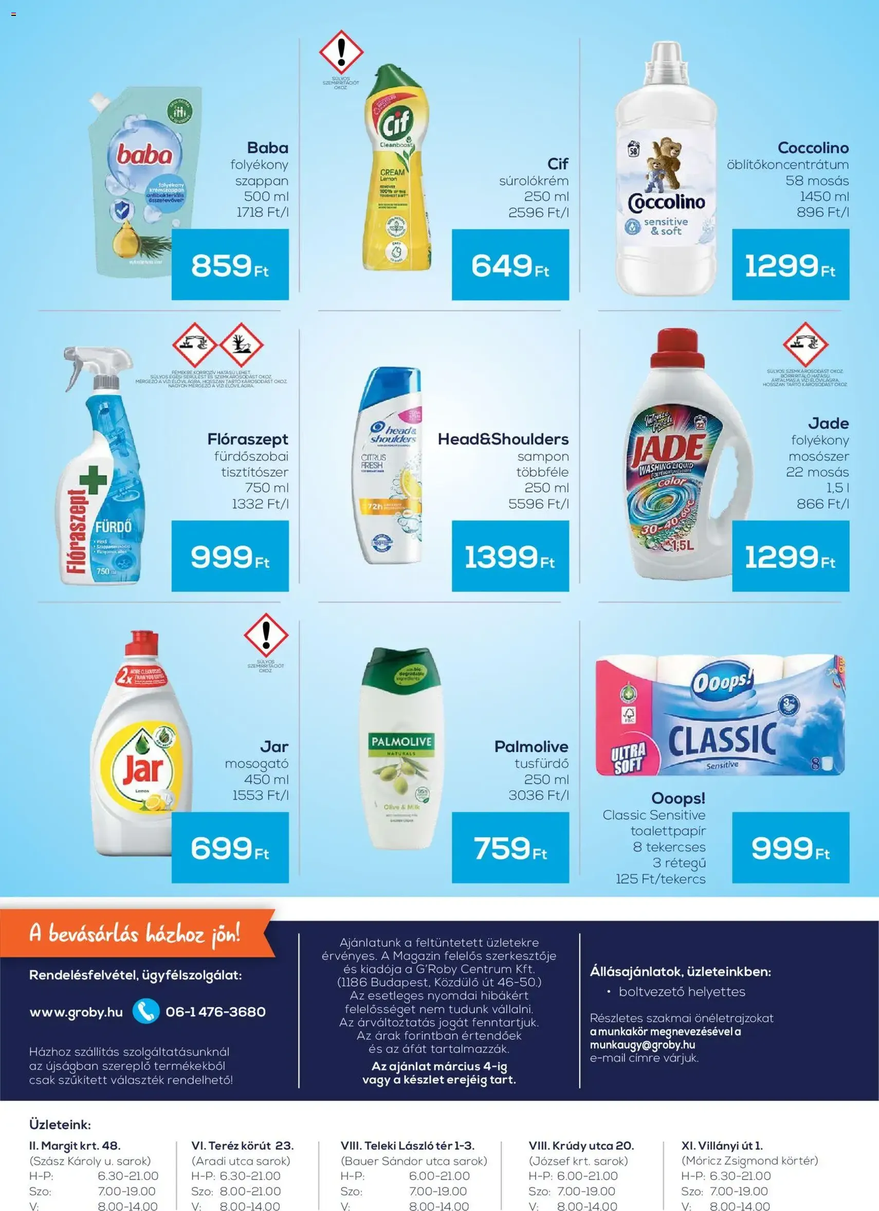 G'Roby Akciós újság - 2026.02.19. érvényes szórólap 4 oldal 4 oldalból
