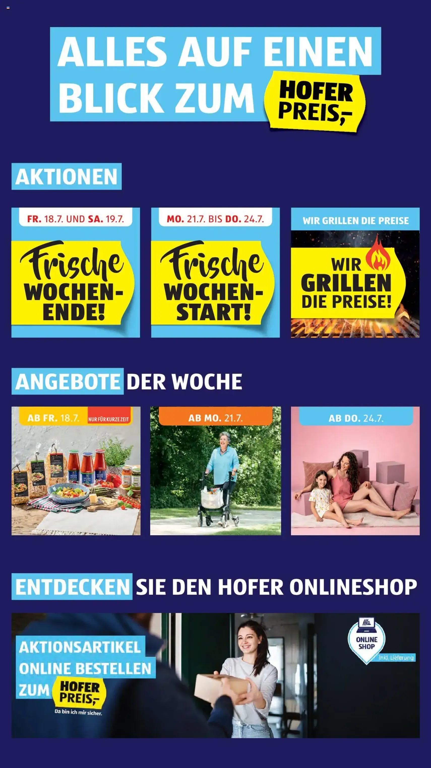 Hofer Flugblatt - Gültiger Prospekt ab 18.07.2025, Seite 2 von insgesamt 41 Hofer Flugblatt - Gültiger Prospekt ab 18.07.2025, Seite 2 von insgesamt 41