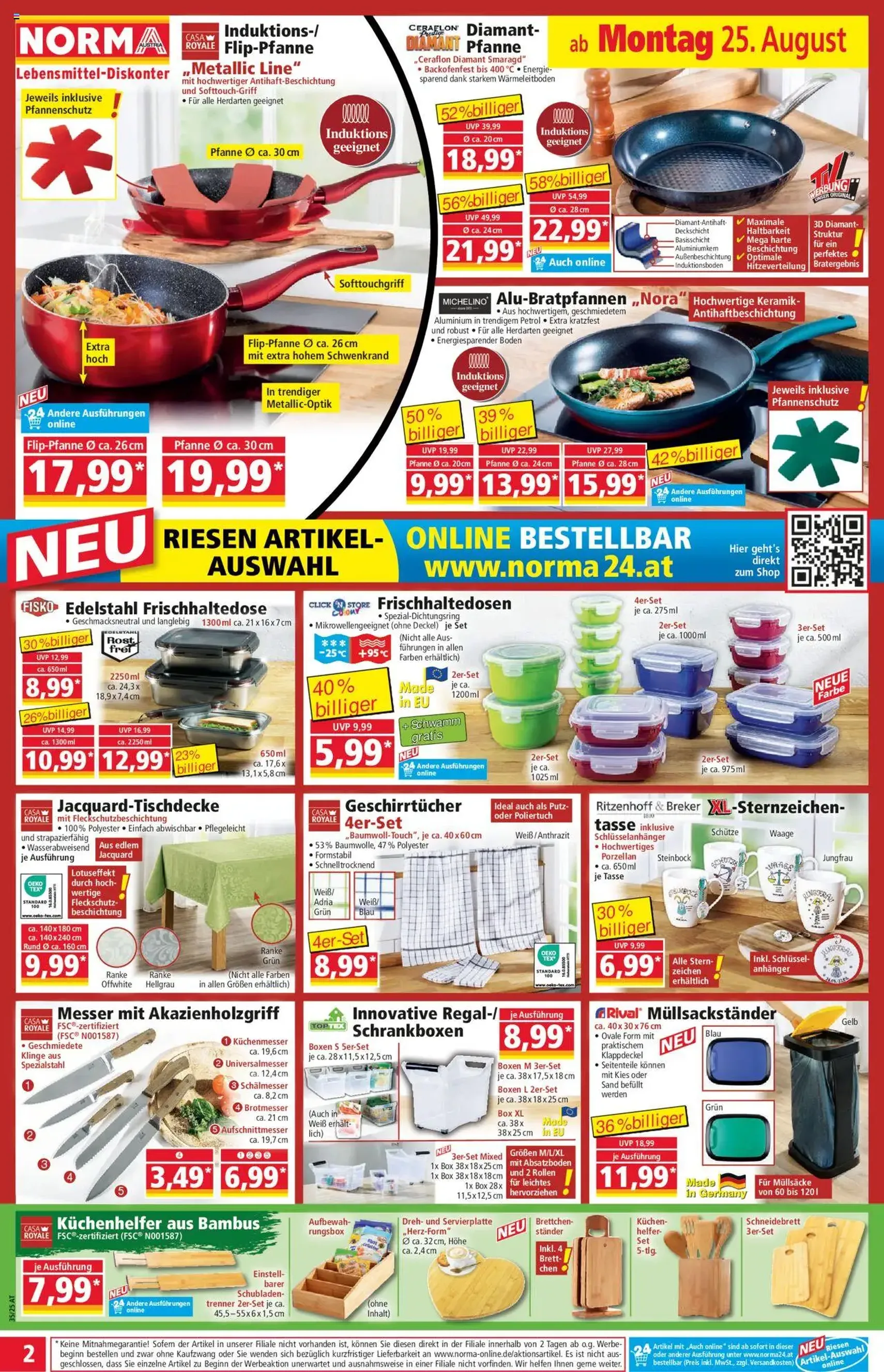 Norma Flugblatt - Gültiger Prospekt ab 25.08.2025, Seite 2 von insgesamt 18 Norma Flugblatt - Gültiger Prospekt ab 25.08.2025, Seite 2 von insgesamt 18