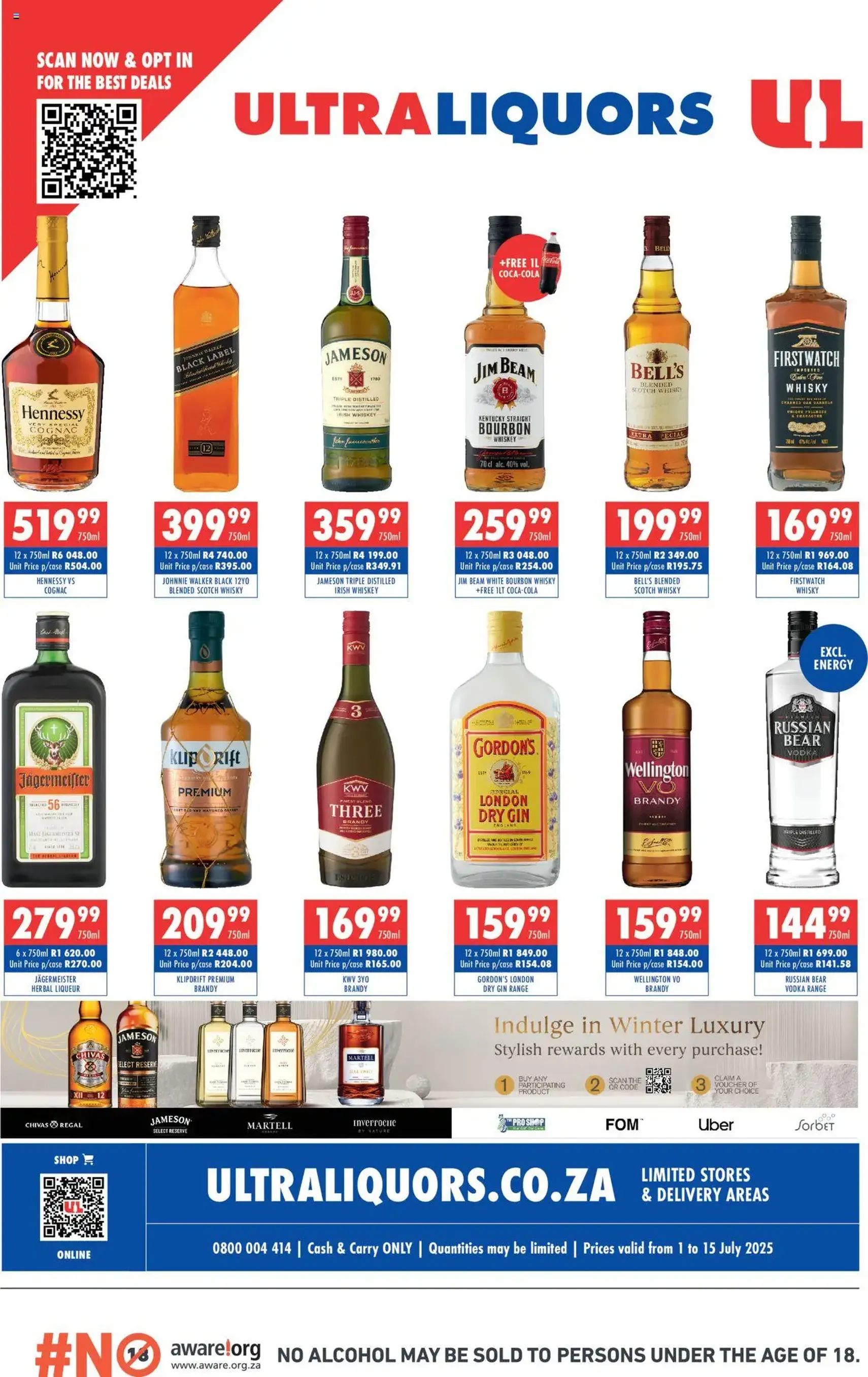Ultra Liquors Specials - valid flyer from 01/07/2025, page 1 of 4