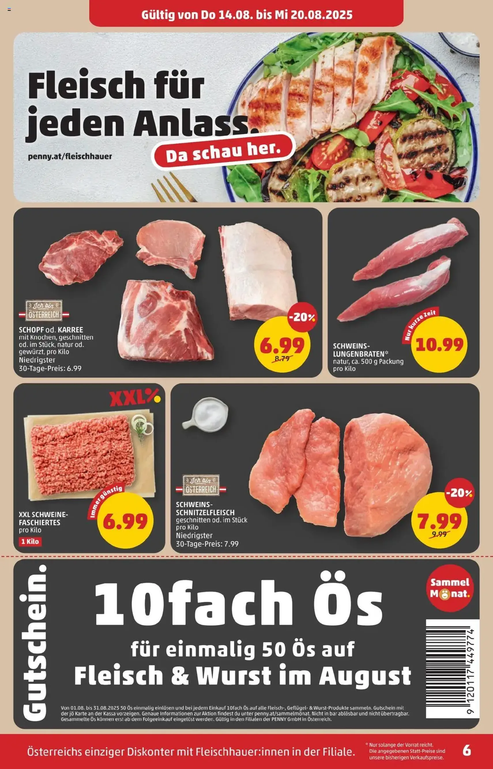 Penny Markt Flugblatt - Gültiger Prospekt ab 14.08.2025, Seite 6 von insgesamt 28 Penny Markt Flugblatt - Gültiger Prospekt ab 14.08.2025, Seite 6 von insgesamt 28