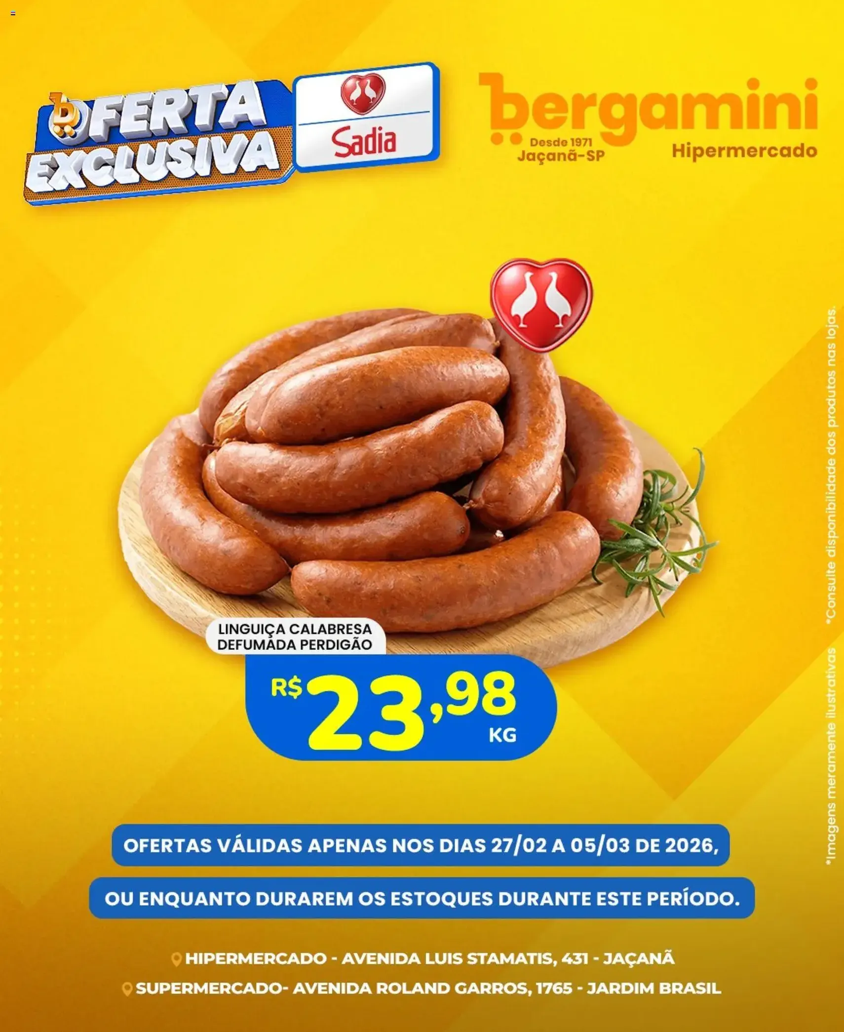 Supermercado Bergamini ofertas Sadia e a Perdigão - folheto válido a partir de 27/02/2026 página 2 de 8