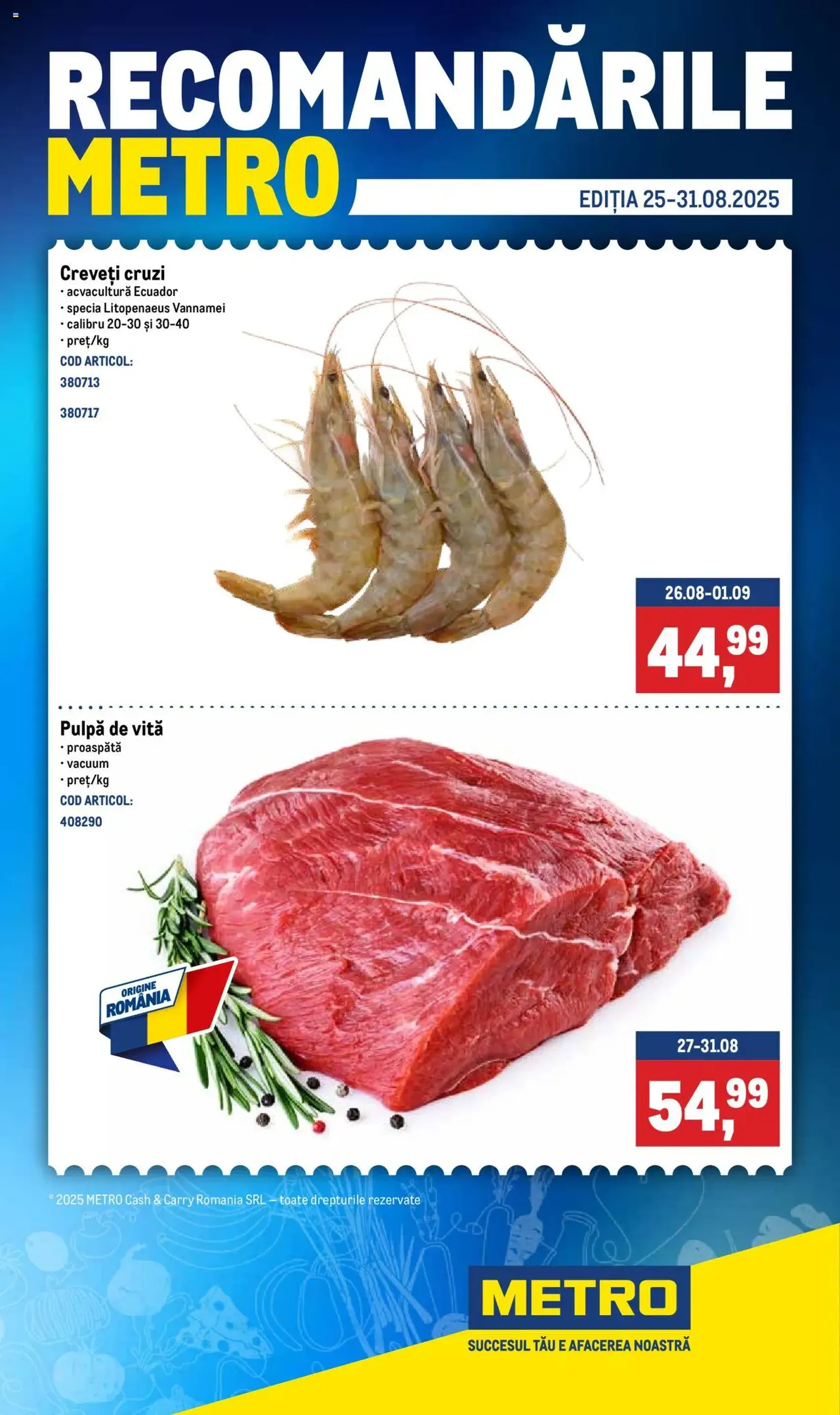 Catalog Metro - cataloage valabile începând cu 25.08.2025 pagina 1 din 3