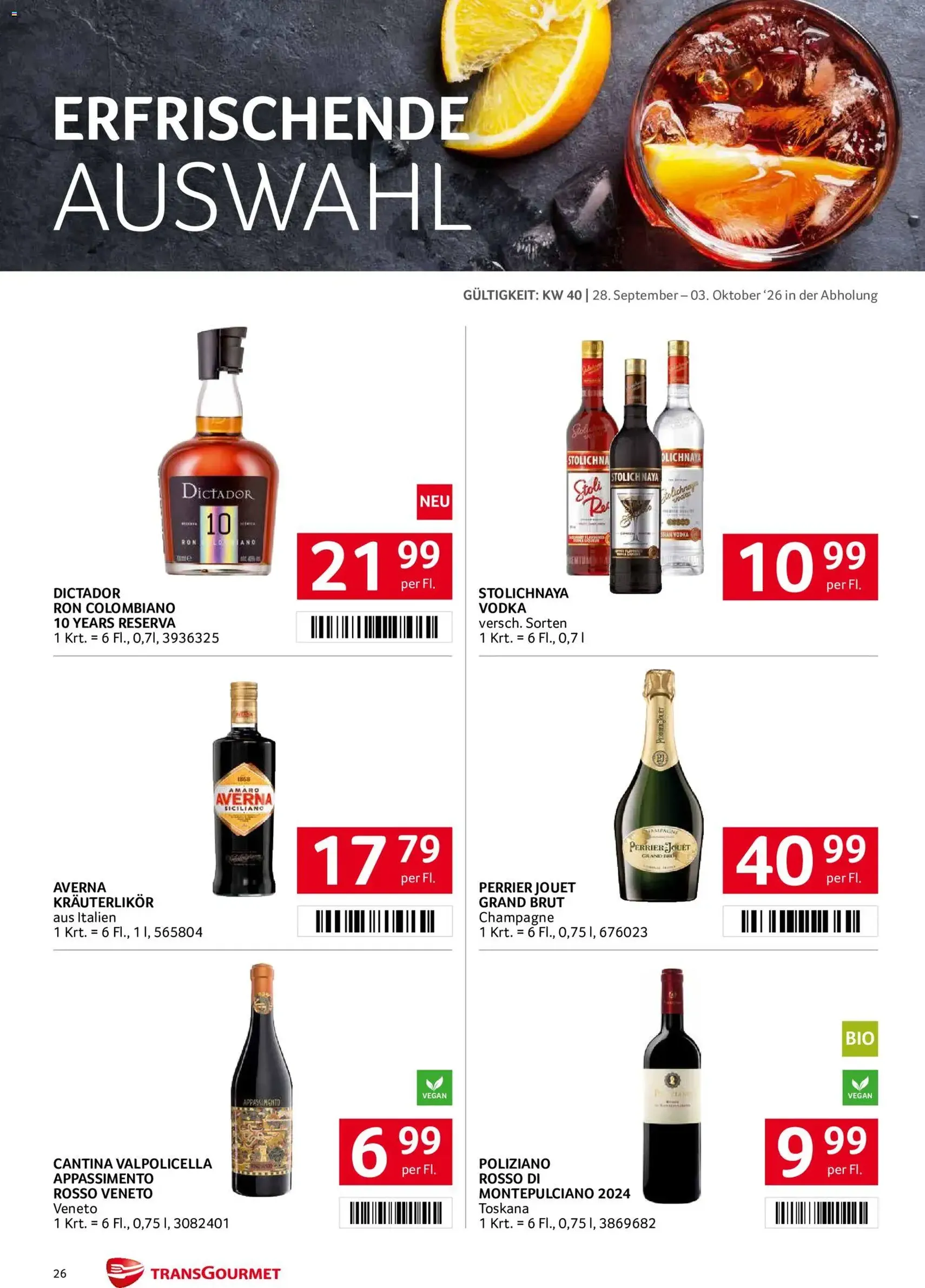 Transgourmet Flugblatt - Gültiger Prospekt ab 28.09.2026, Seite 26 von insgesamt 28