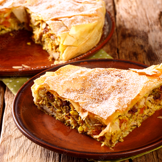 Anteprima ricetta Antipasto di pastilla di pollo marocchina