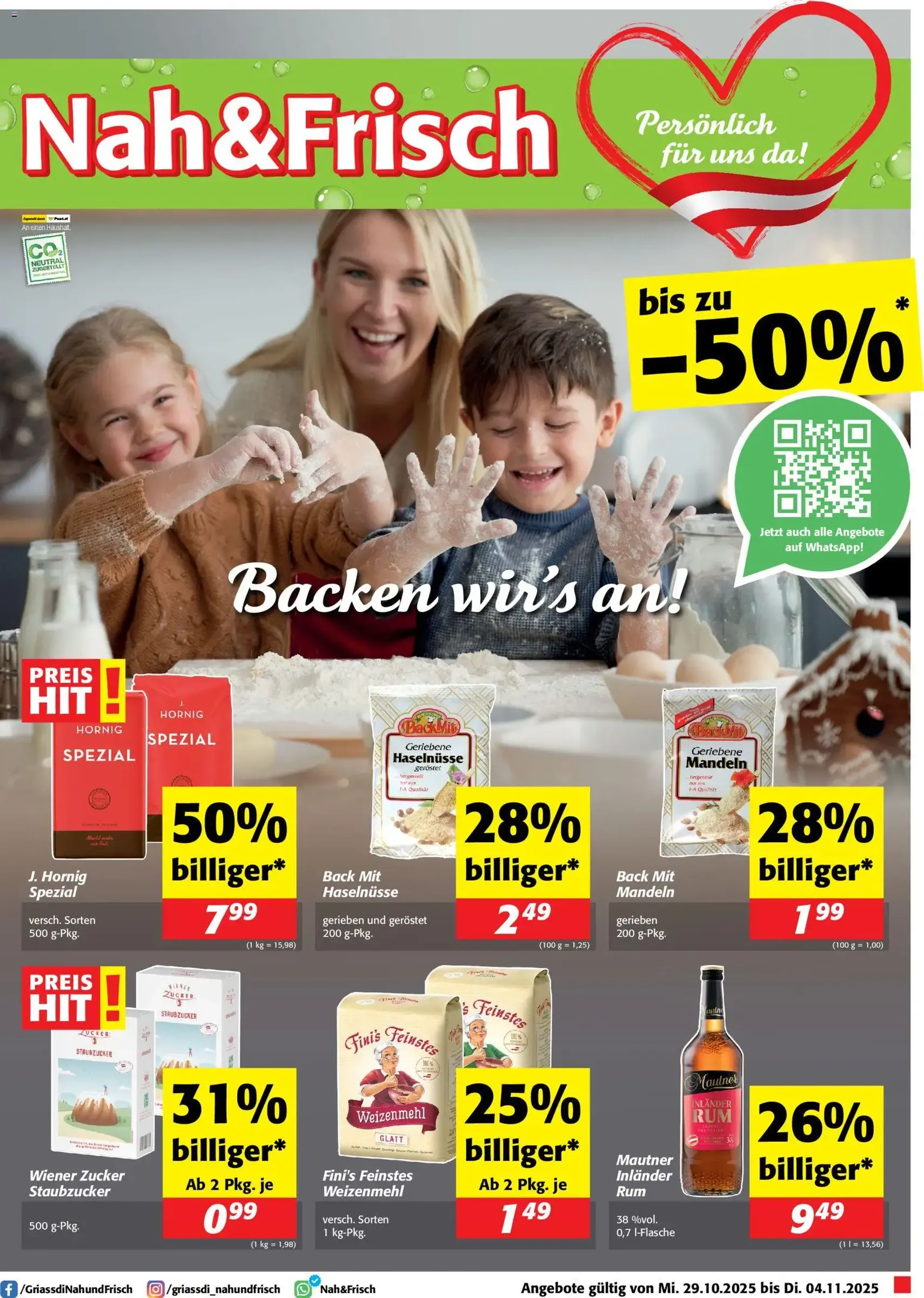 Nah und Frisch Flugblatt - Gültiger Prospekt ab 29.10.2025, Seite 1 von insgesamt 8