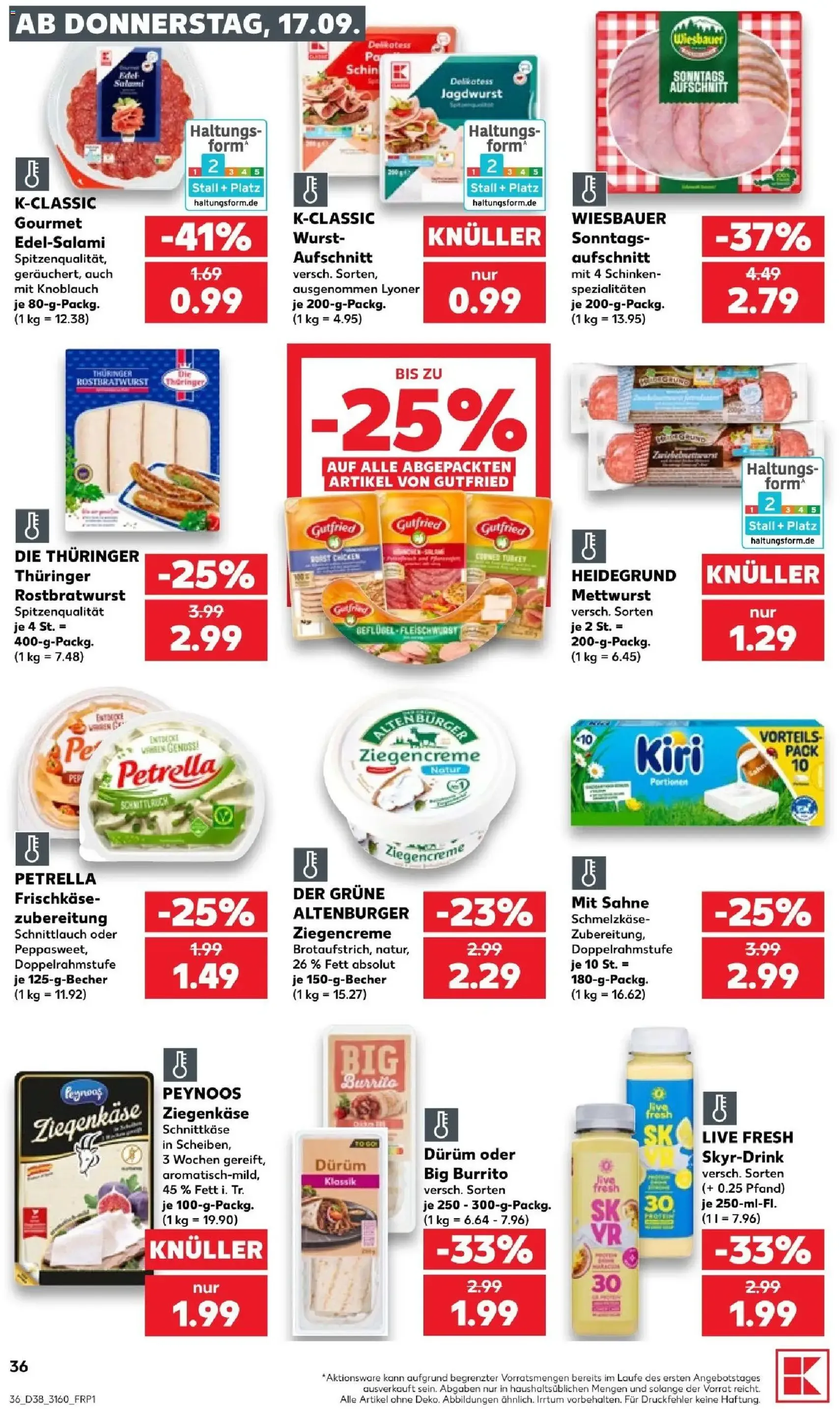 Kaufland Prospekt - Gültiger Prospekt ab 17.09.2026, Seite 36 von insgesamt 66