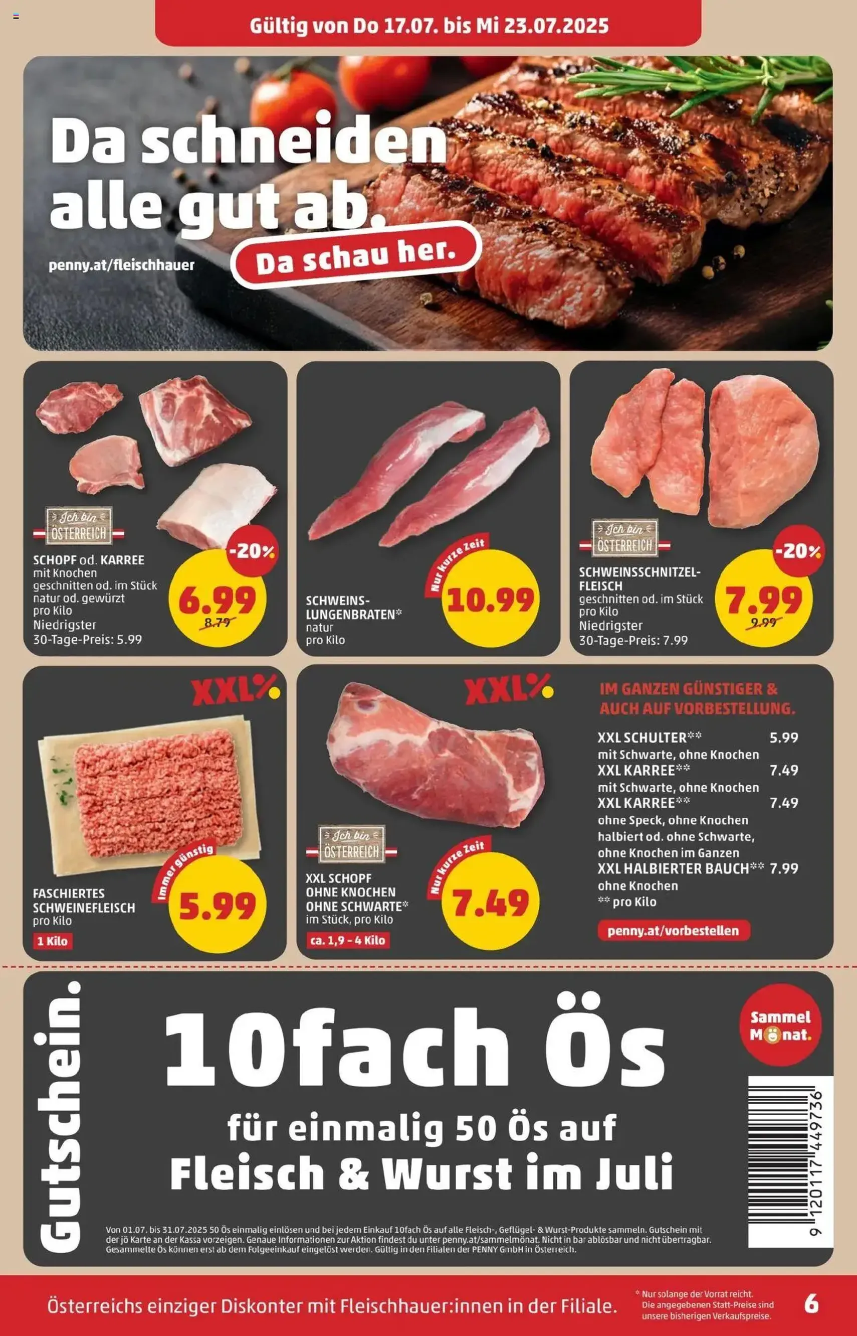 Penny Markt Flugblatt - Gültiger Prospekt ab 17.07.2025, Seite 6 von insgesamt 28 Penny Markt Flugblatt - Gültiger Prospekt ab 17.07.2025, Seite 6 von insgesamt 28