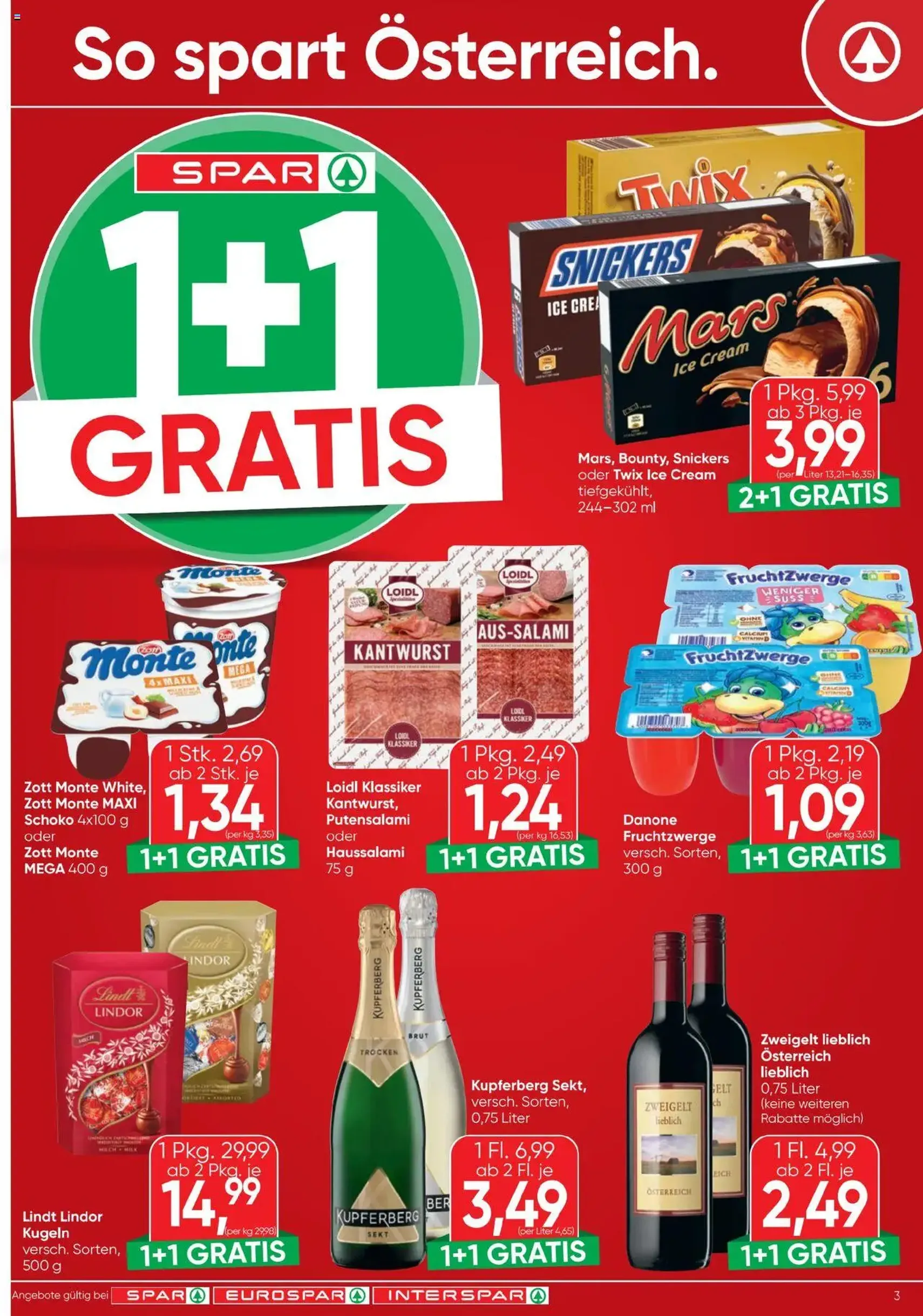Spar Flugblatt - Gültiger Prospekt ab 18.09.2025, Seite 3 von insgesamt 16 Spar Flugblatt - Gültiger Prospekt ab 18.09.2025, Seite 3 von insgesamt 16