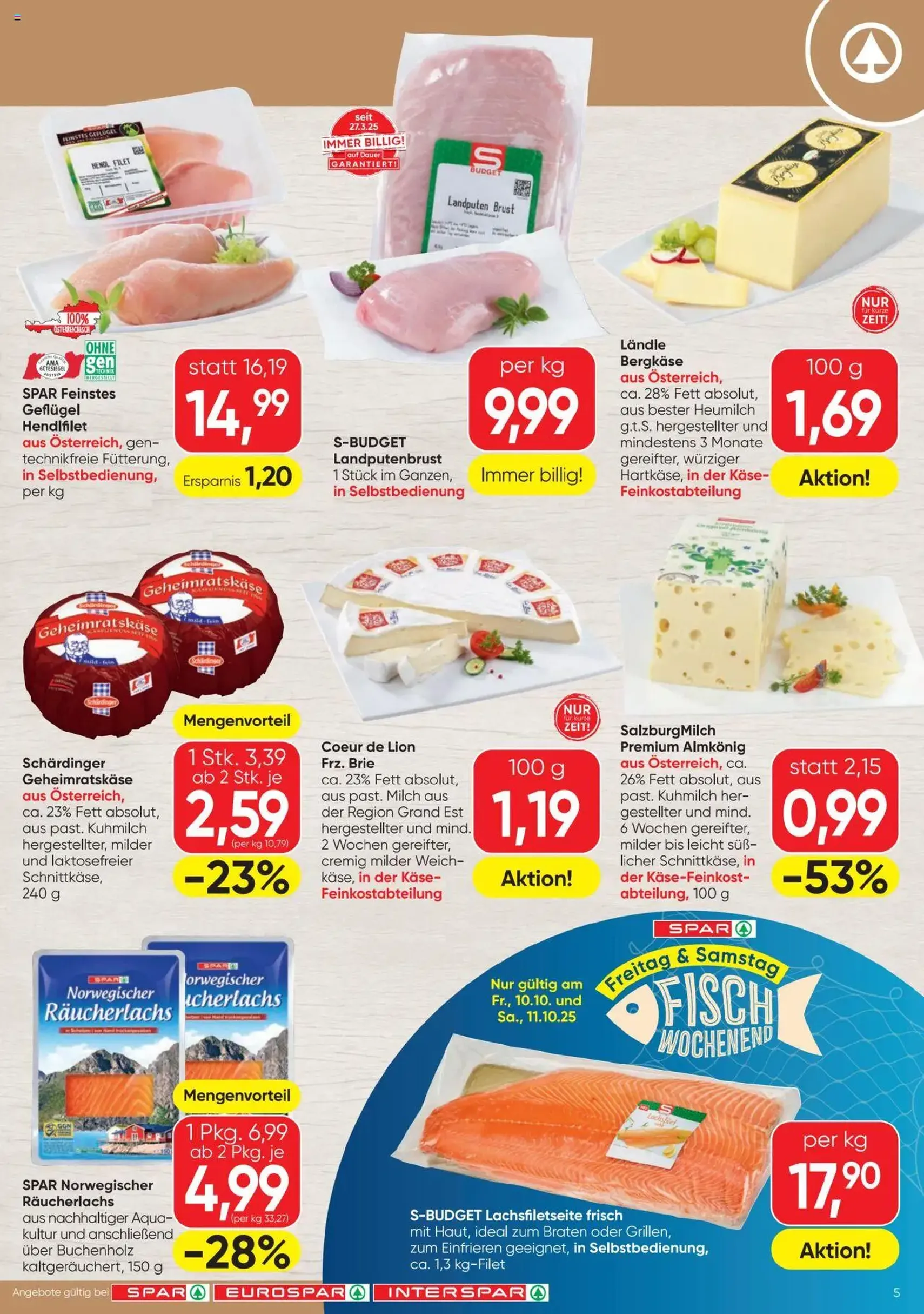 Spar Flugblatt - Gültiger Prospekt ab 09.10.2025, Seite 5 von insgesamt 24