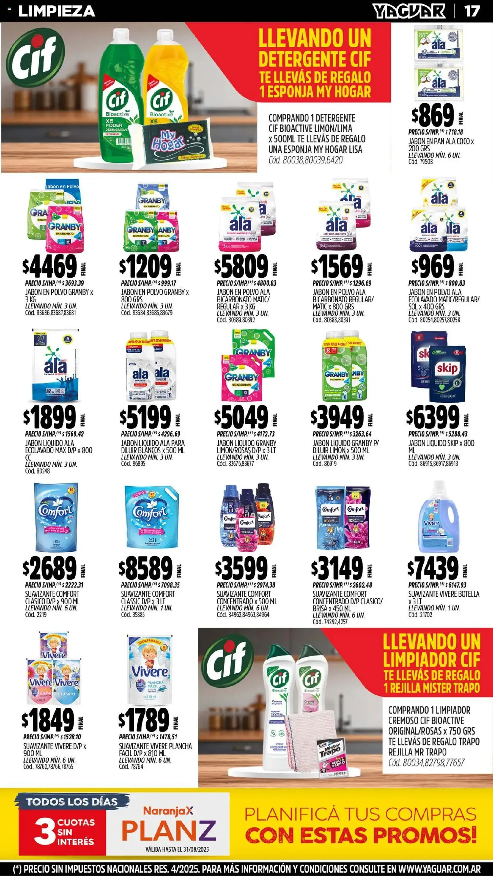 Yaguar catálogo - folleto válido desde 18/08/2025 página 17 de 31 Yaguar catálogo - folleto válido desde 18/08/2025 página 17 de 31