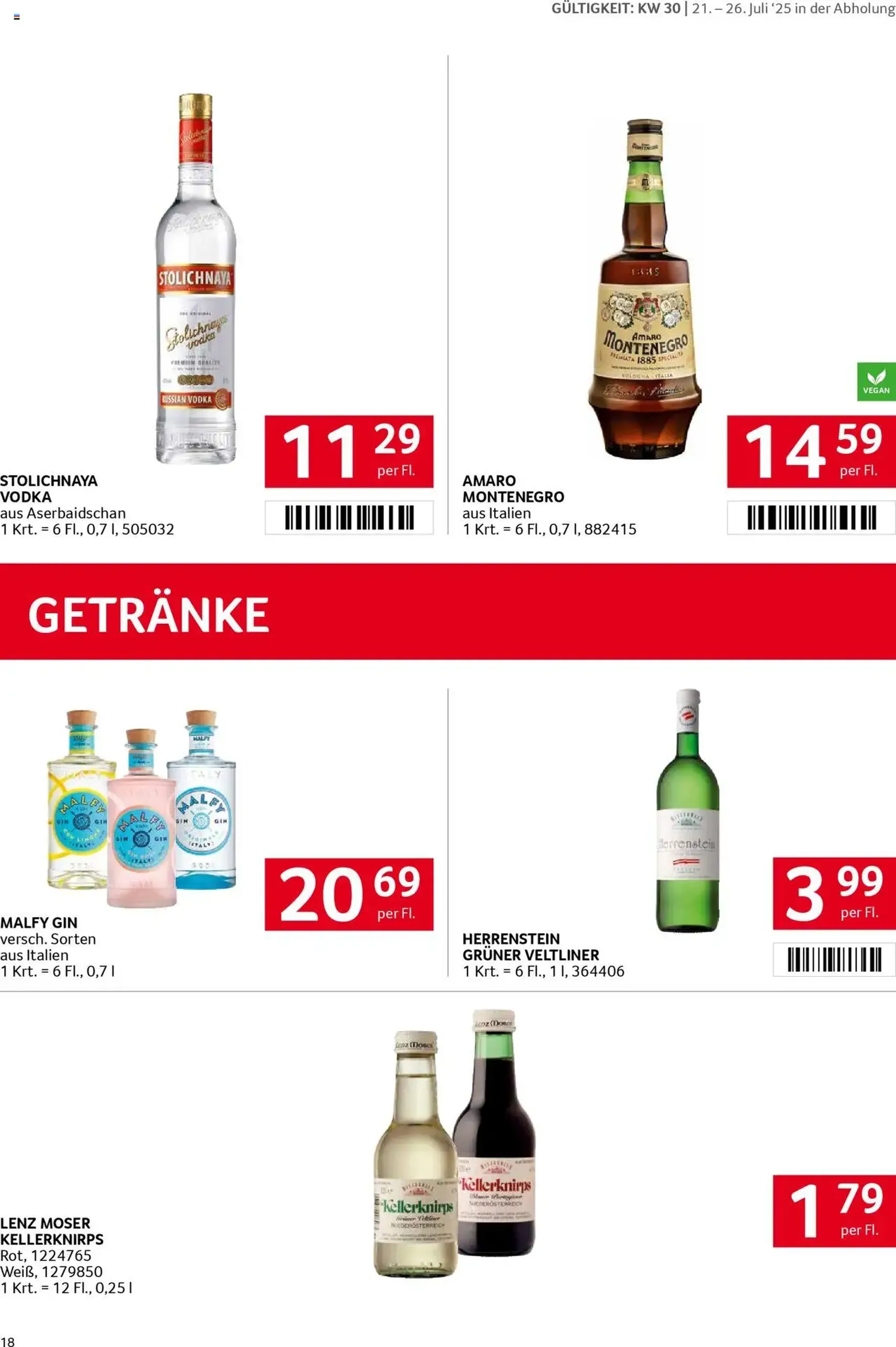 Transgourmet Flugblatt - Gültiger Prospekt ab 20.07.2025, Seite 18 von insgesamt 28 Transgourmet Flugblatt - Gültiger Prospekt ab 20.07.2025, Seite 18 von insgesamt 28