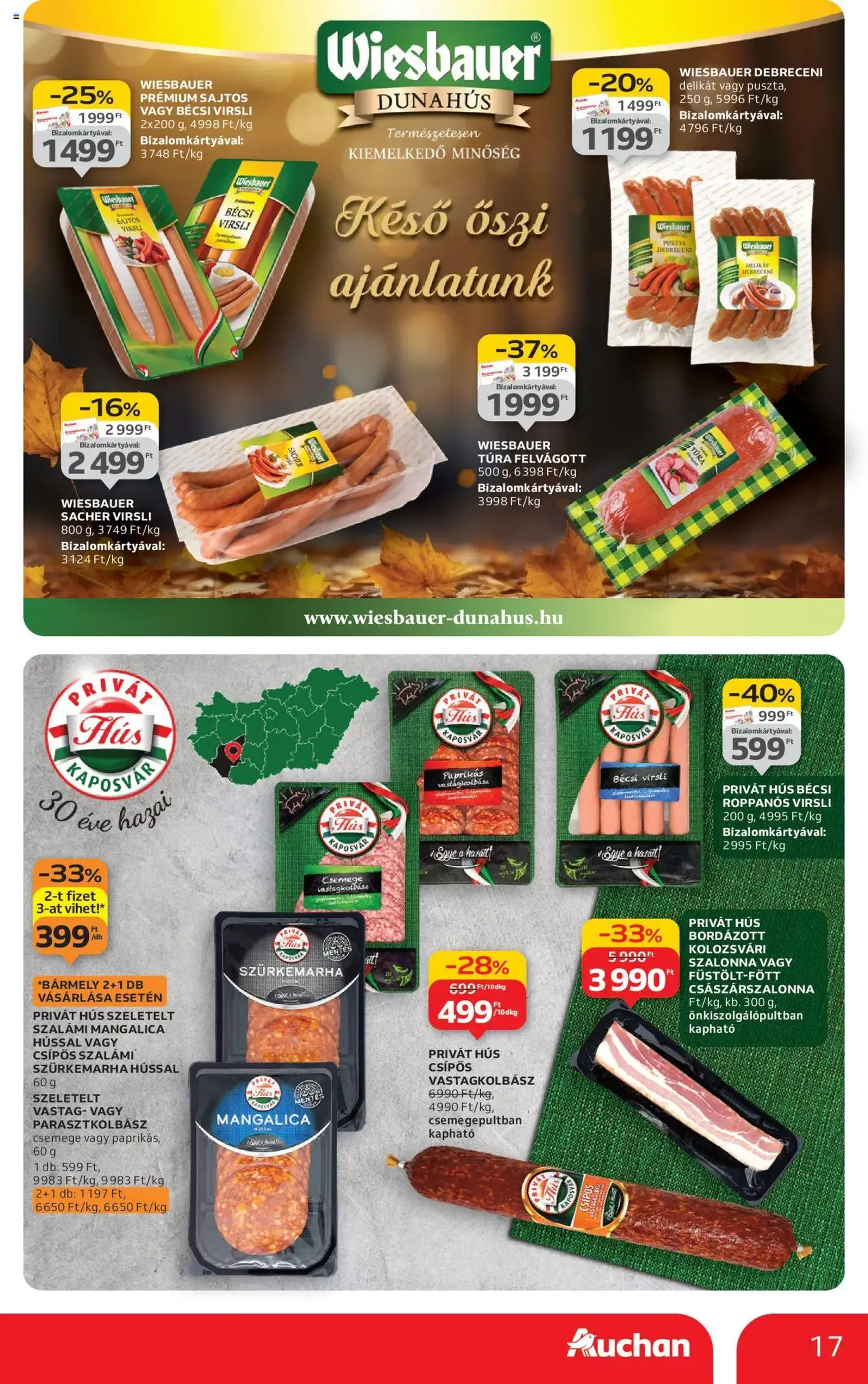 Auchan Akciós újság - 2025.10.24. érvényes szórólap 17 oldal 52 oldalból Auchan Akciós újság - 2025.10.24. érvényes szórólap 17 oldal 52 oldalból