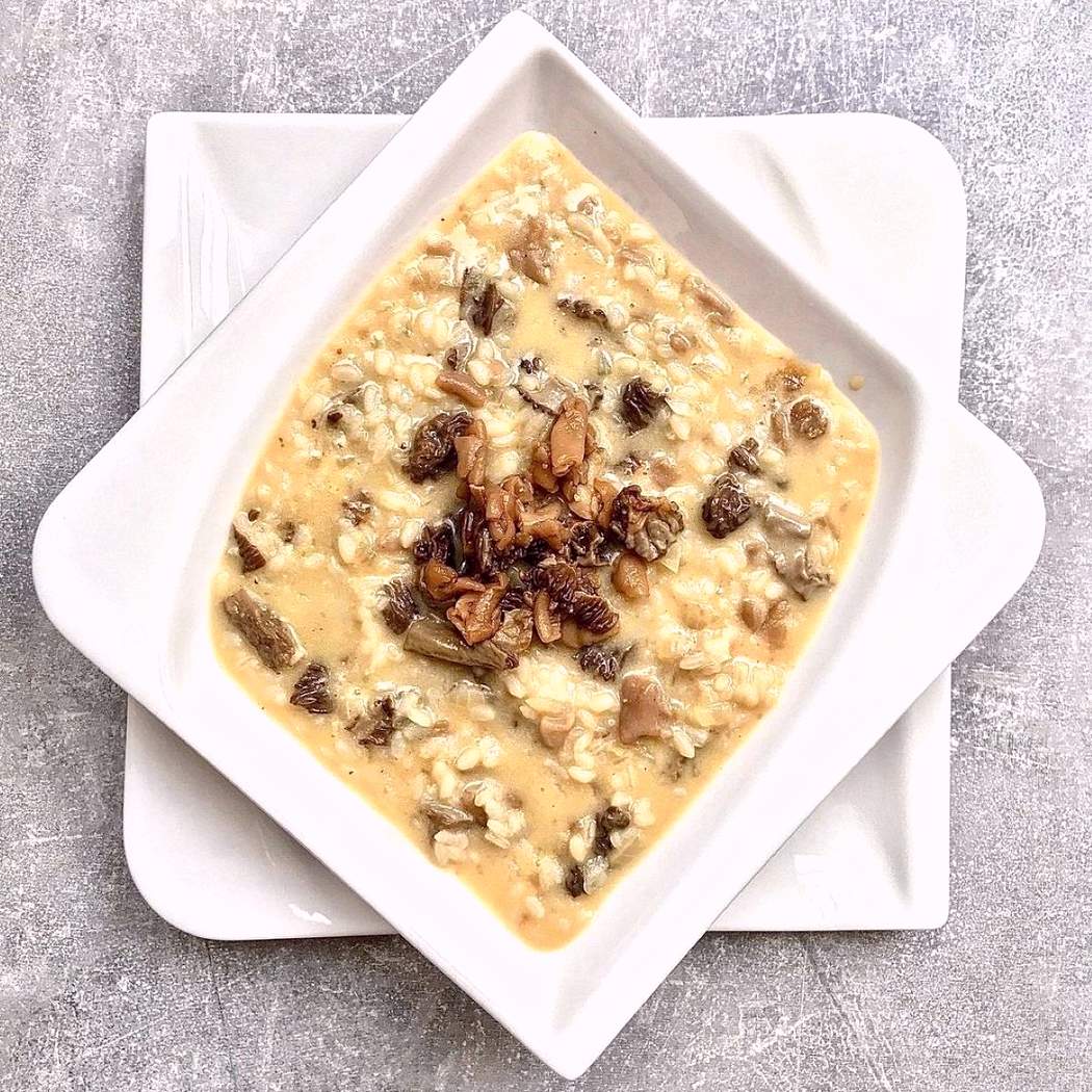 Szárított gombás risotto