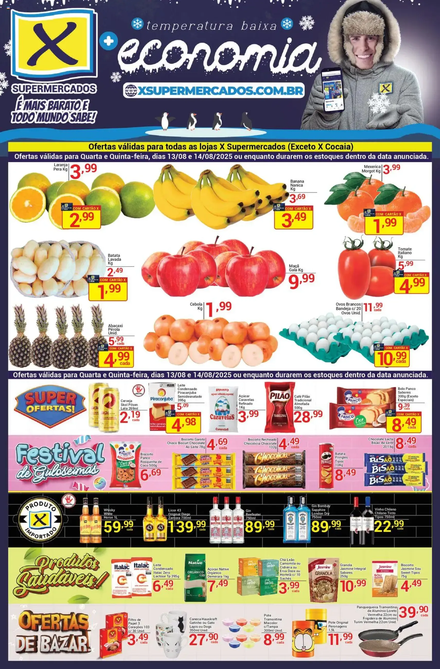 X Supermercados - Ofertas da semana - folheto válido a partir de 13/08/2025 página 1 de 2