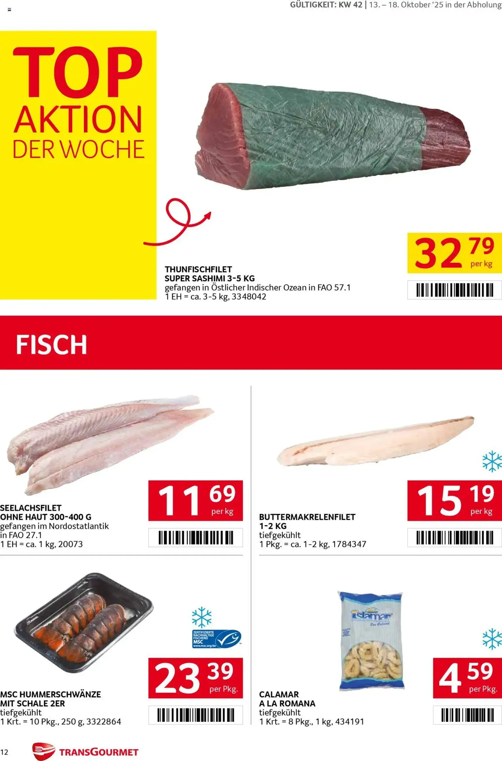 Transgourmet Flugblatt - Gültiger Prospekt ab 13.10.2025, Seite 12 von insgesamt 28