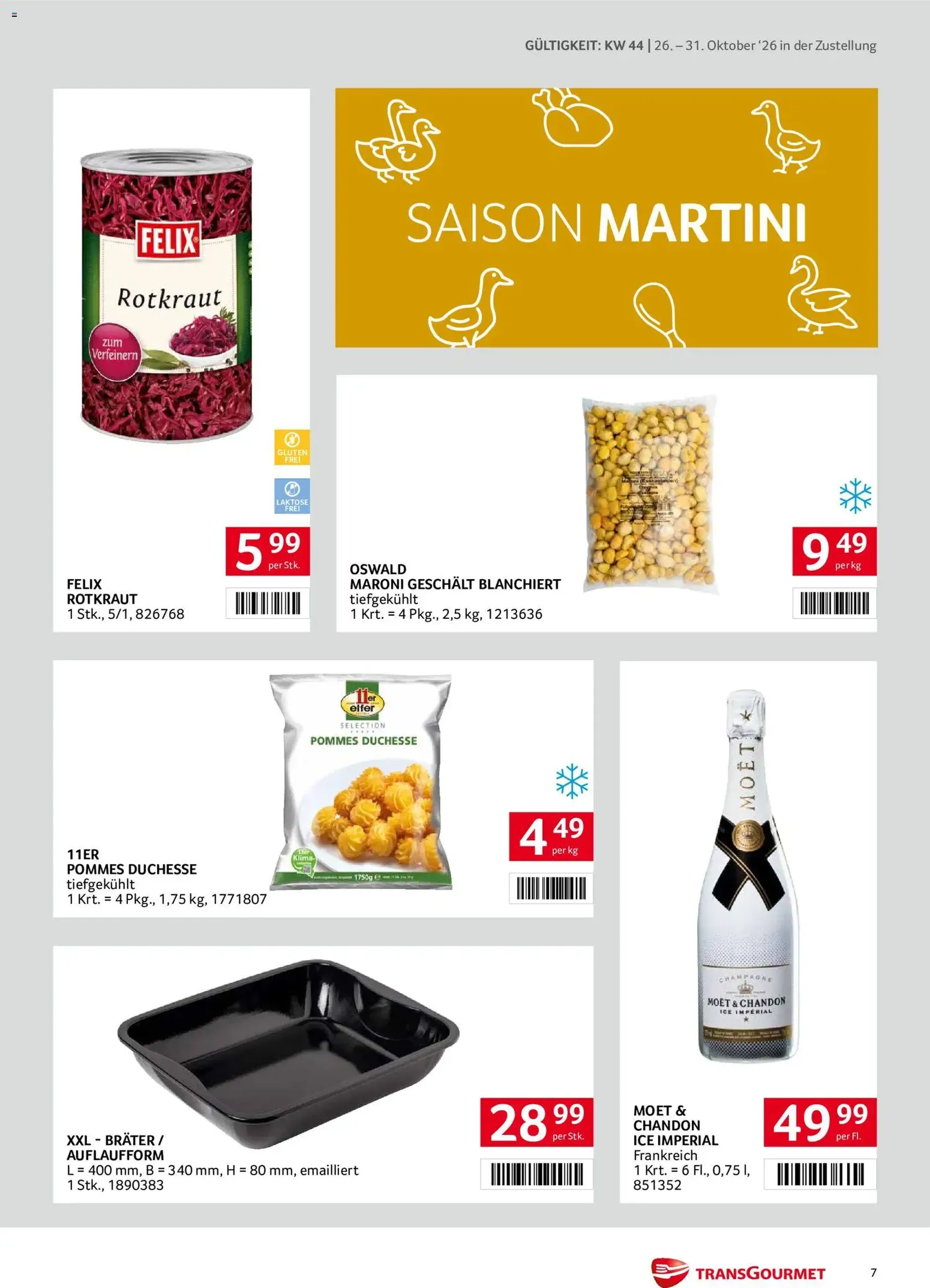 Transgourmet Flugblatt - Gültiger Prospekt ab 26.10.2026, Seite 7 von insgesamt 28