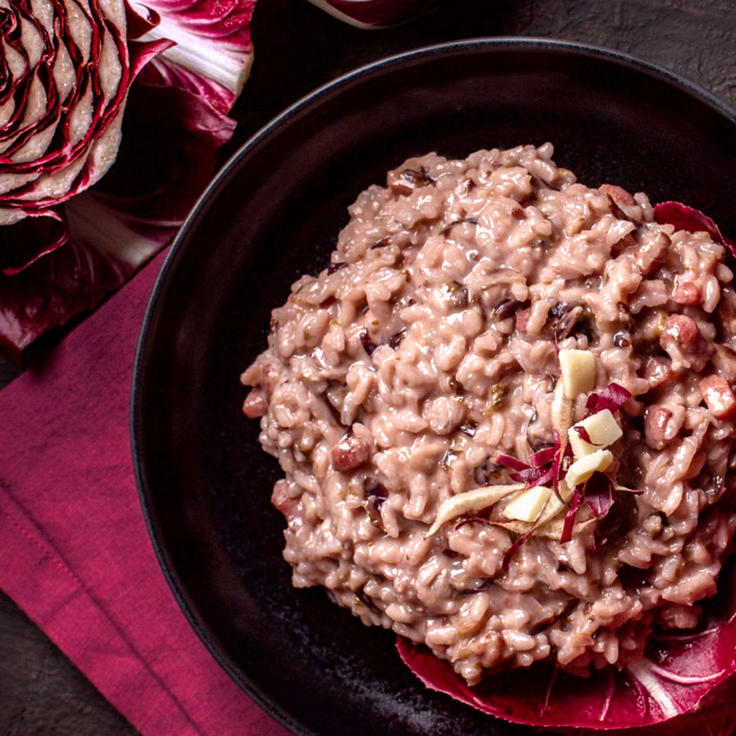 Wegetariańskie risotto z cykorią