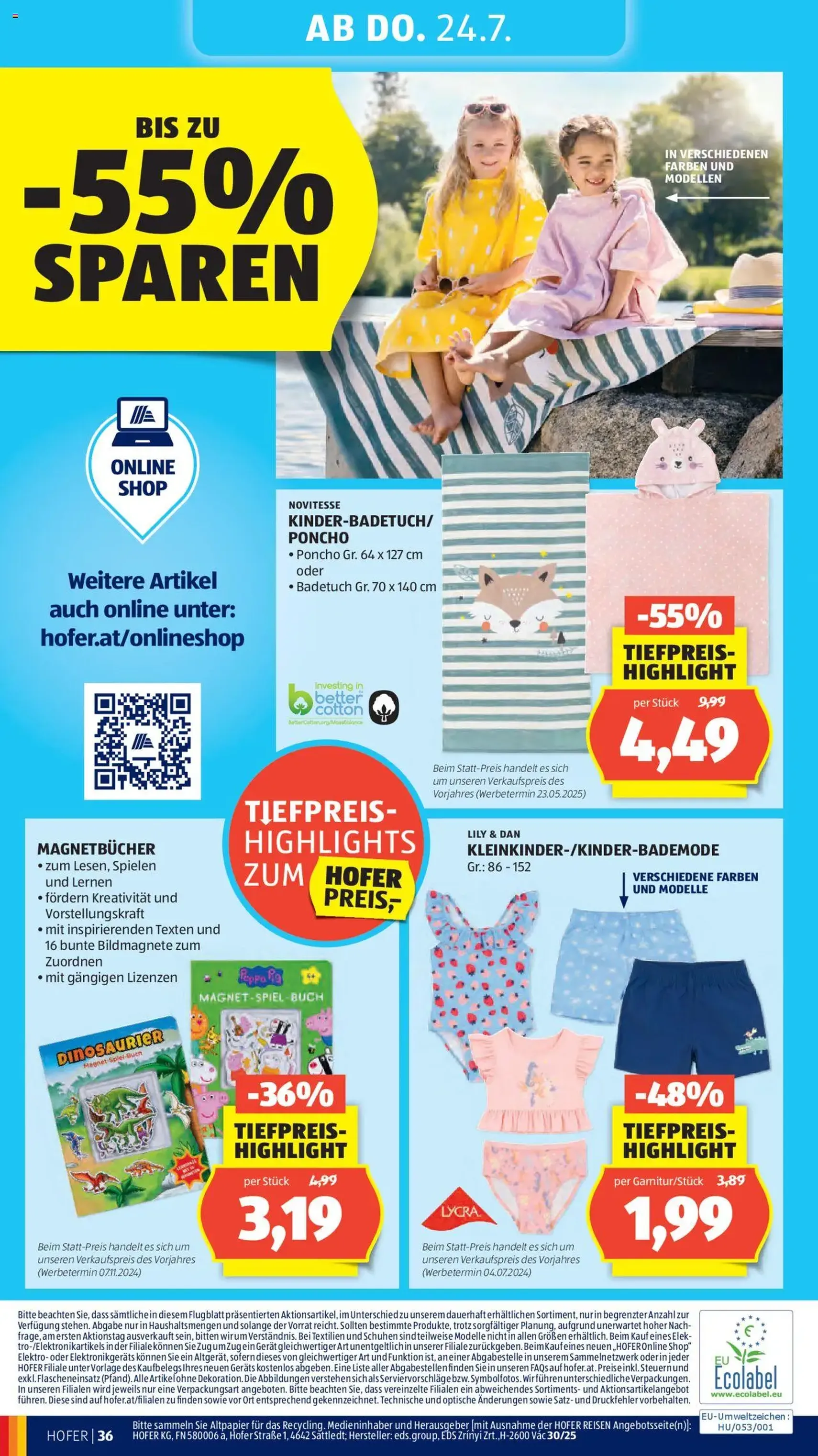 Hofer Flugblatt - Gültiger Prospekt ab 18.07.2025, Seite 40 von insgesamt 41 Hofer Flugblatt - Gültiger Prospekt ab 18.07.2025, Seite 40 von insgesamt 41