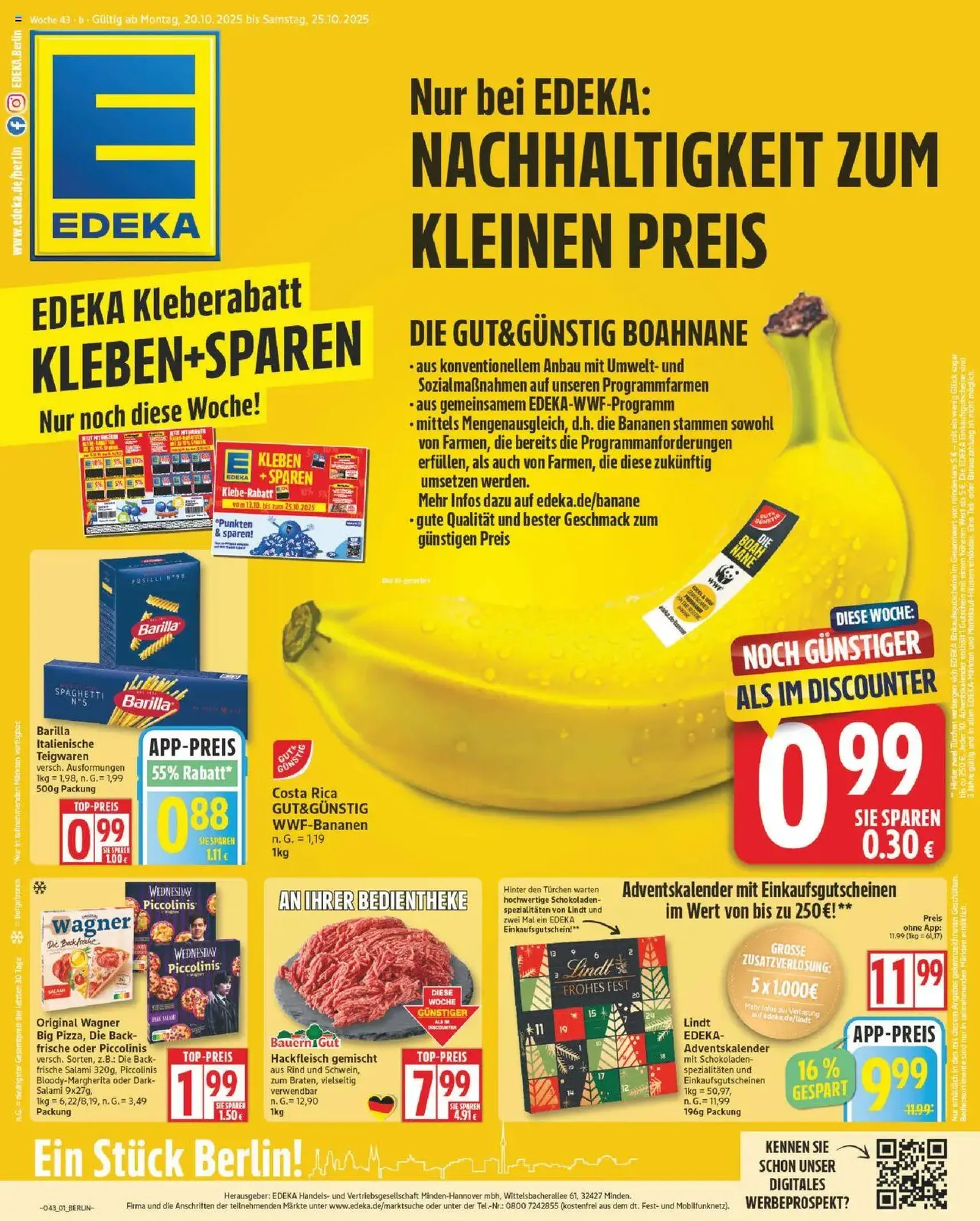 Edeka Prospekt - Gültiger Prospekt ab 20.10.2025, Seite 1 von insgesamt 18 Edeka Prospekt - Gültiger Prospekt ab 20.10.2025, Seite 1 von insgesamt 18