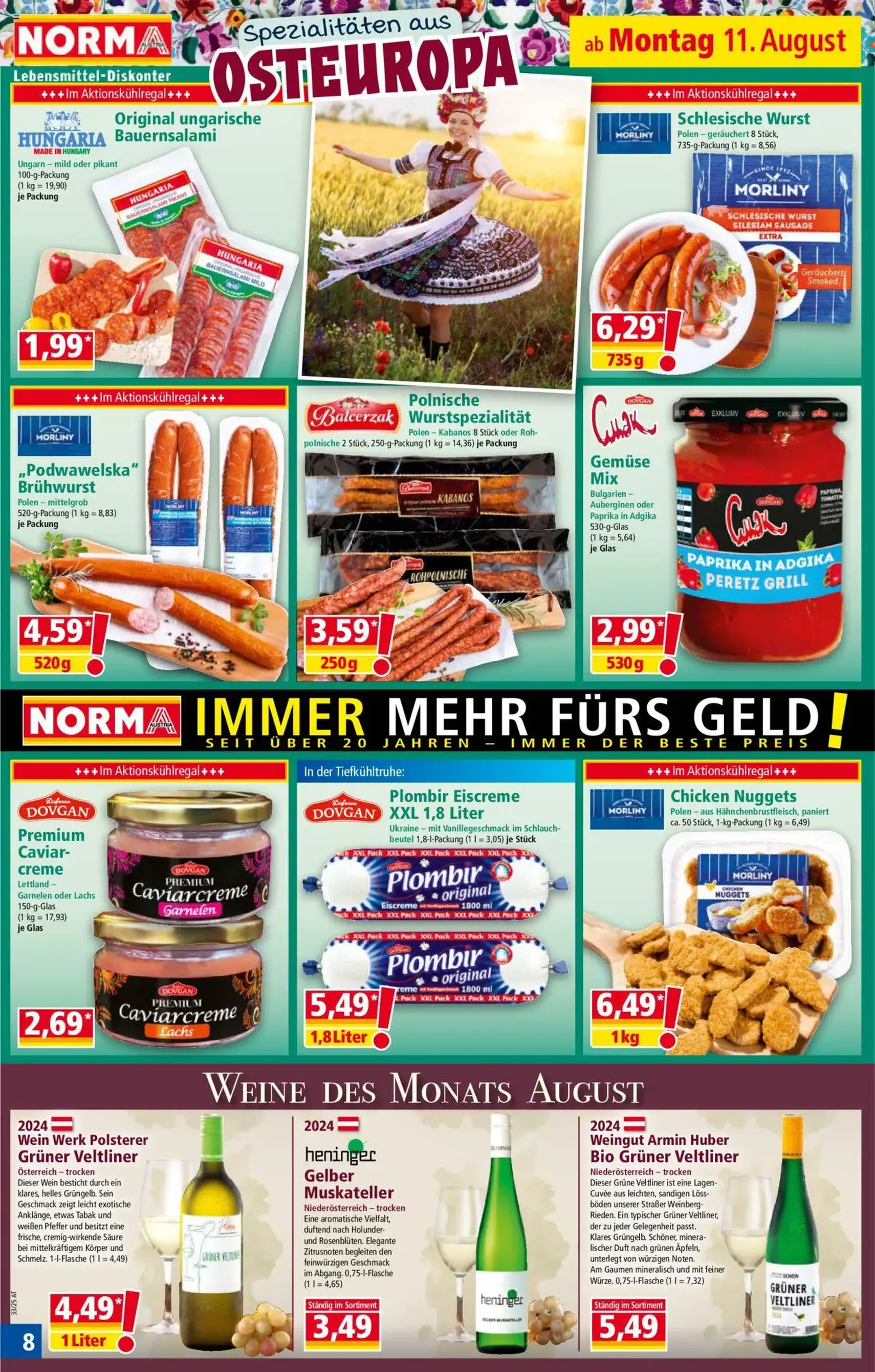 Norma Flugblatt - Gültiger Prospekt ab 11.08.2025, Seite 8 von insgesamt 20 Norma Flugblatt - Gültiger Prospekt ab 11.08.2025, Seite 8 von insgesamt 20
