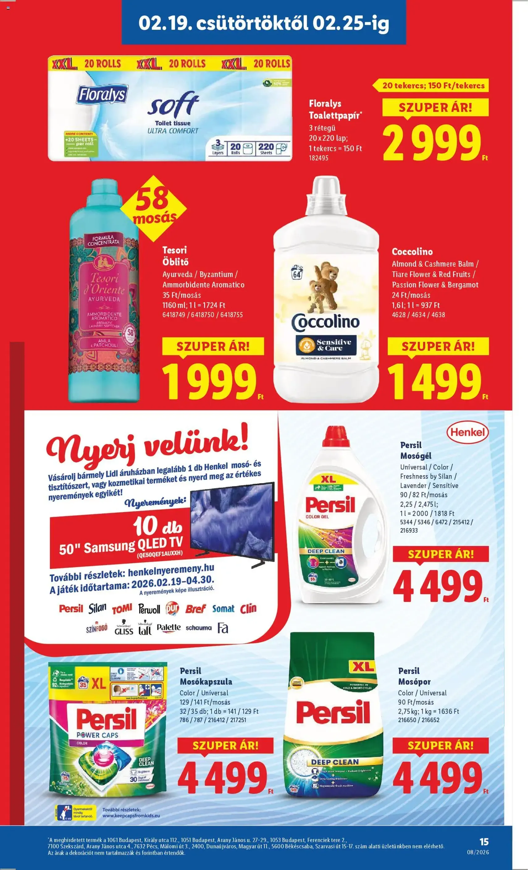 Lidl Akciós újság - 2026.02.19. érvényes szórólap 15 oldal 58 oldalból