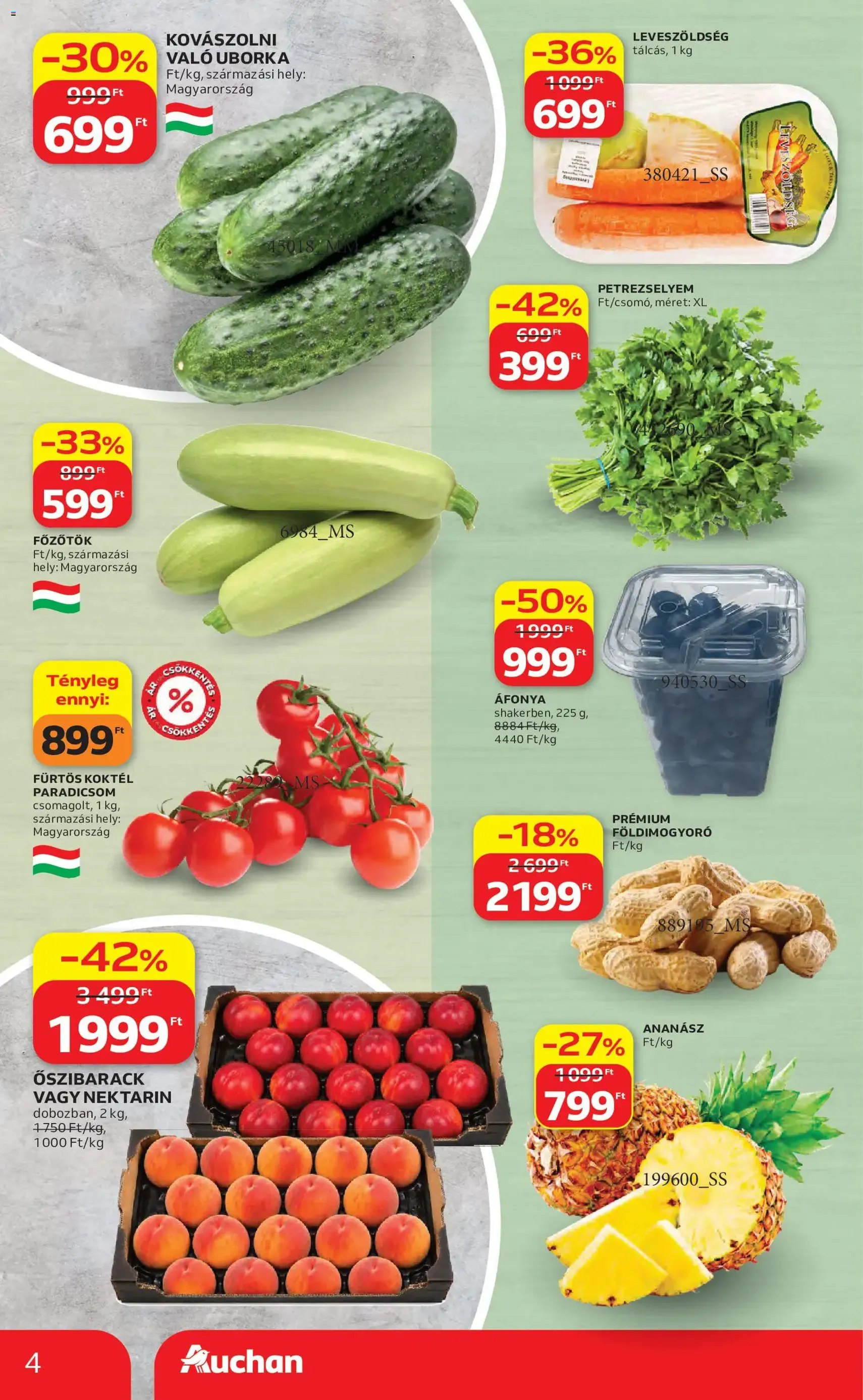 Auchan akciós újság - 2026.06.04. érvényes szórólap 4 oldal 57 oldalból
