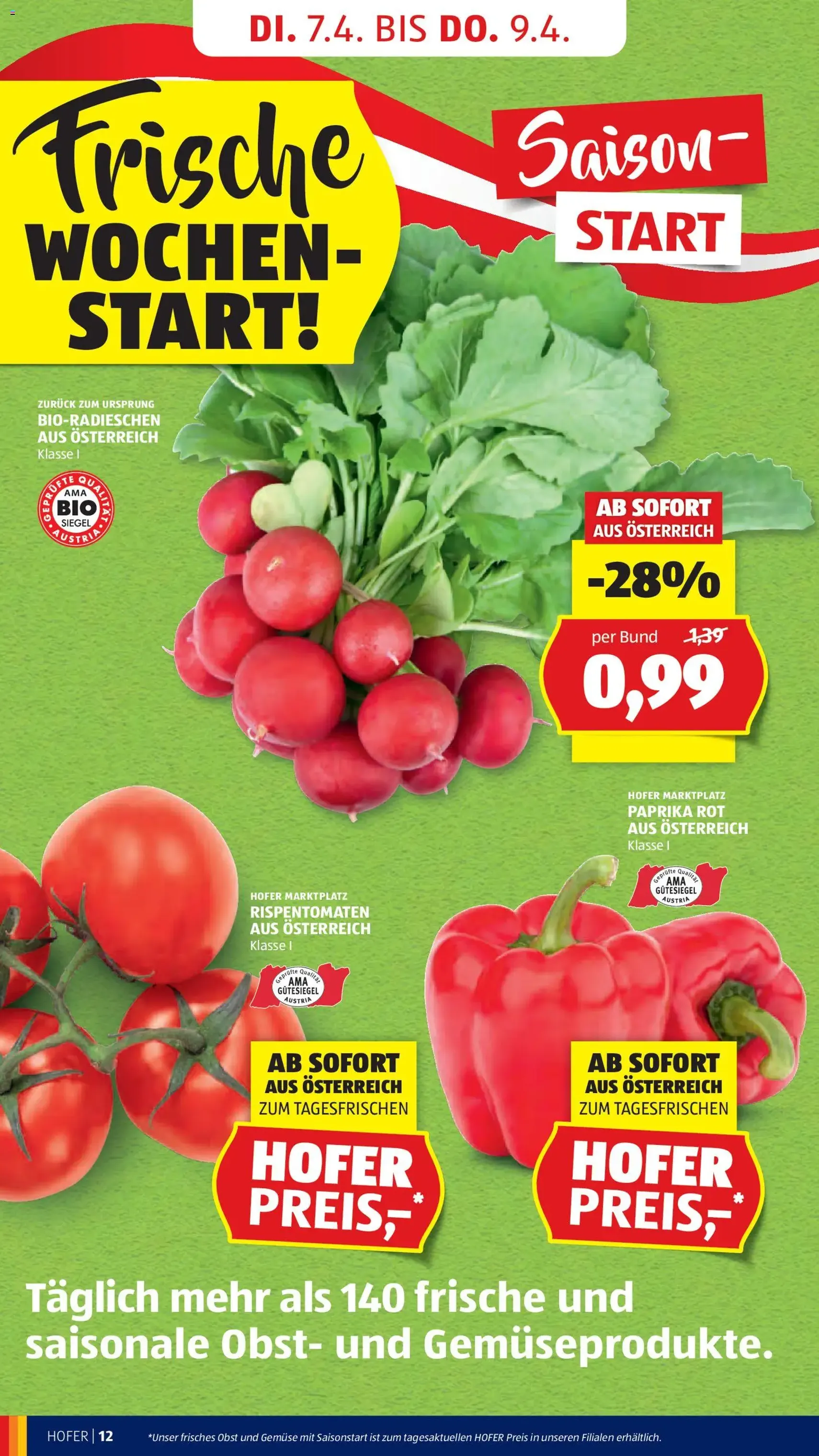 Hofer Flugblatt - Gültiger Prospekt ab 01.04.2026, Seite 14 von insgesamt 41