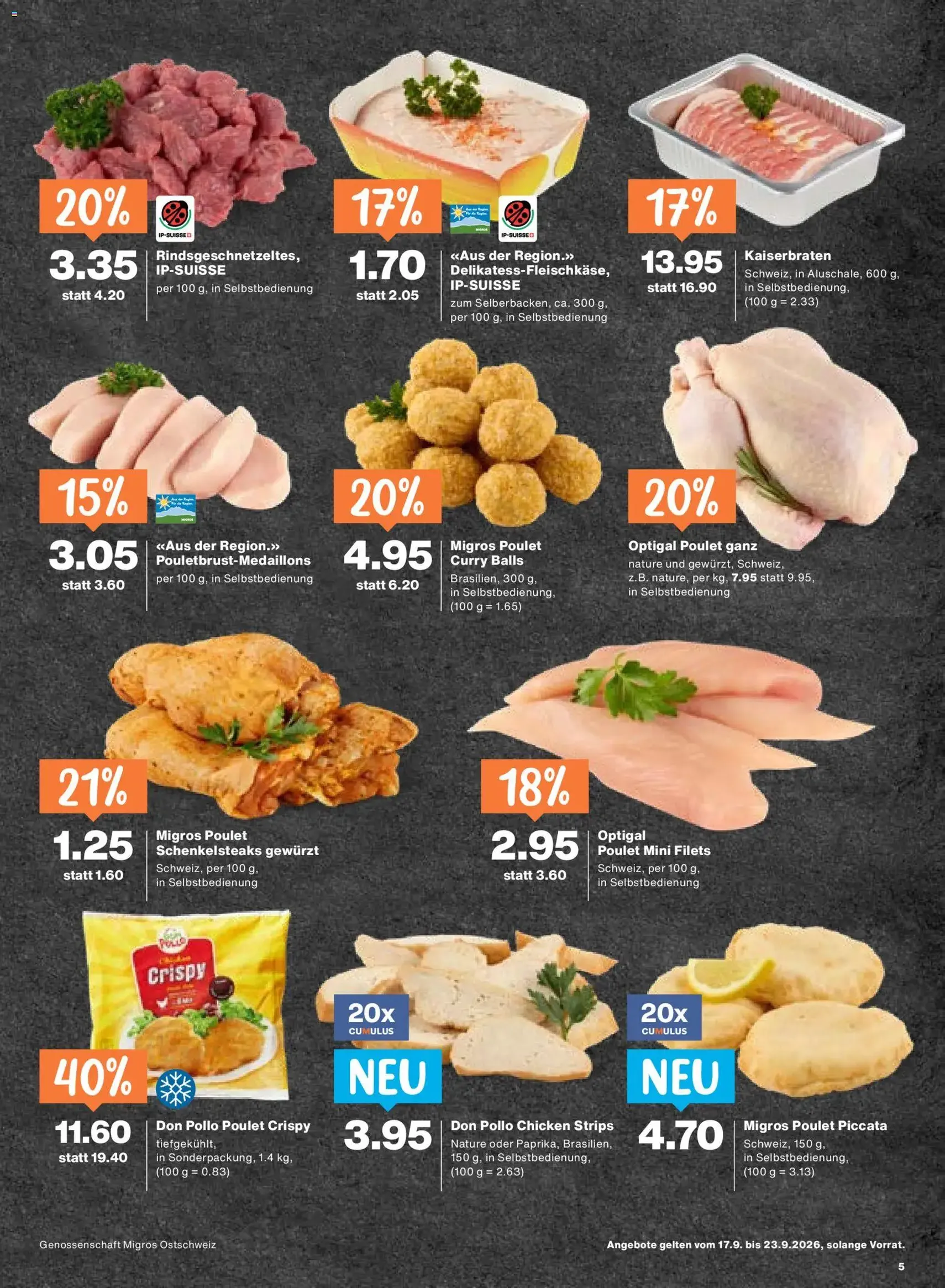 Migros aktionen - Gültiger Prospekt ab 17.09.2026, Seite 5 von insgesamt 24