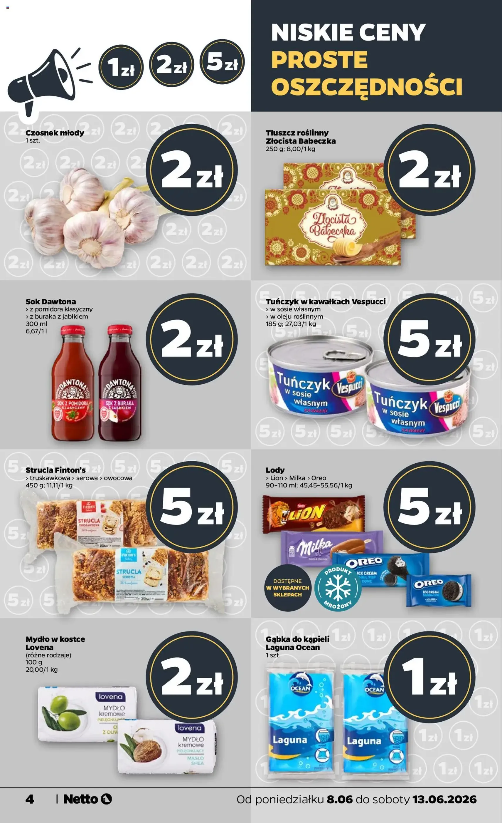 Netto gazetka od poniedziałku spożywcza - ważny gazetka od 08.06.2026 strona 4 z 41